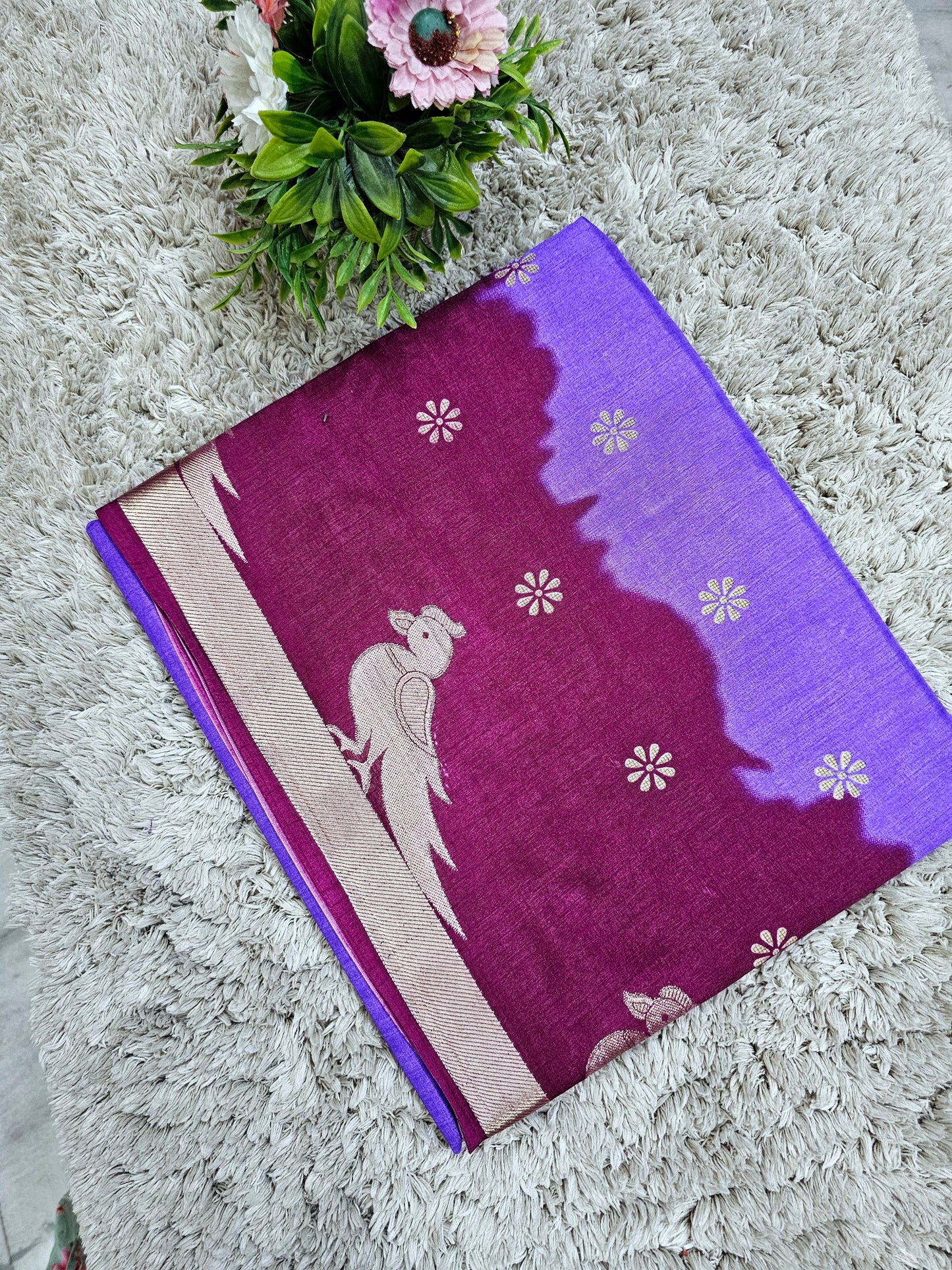 Mushroom silk sarees-SLS53