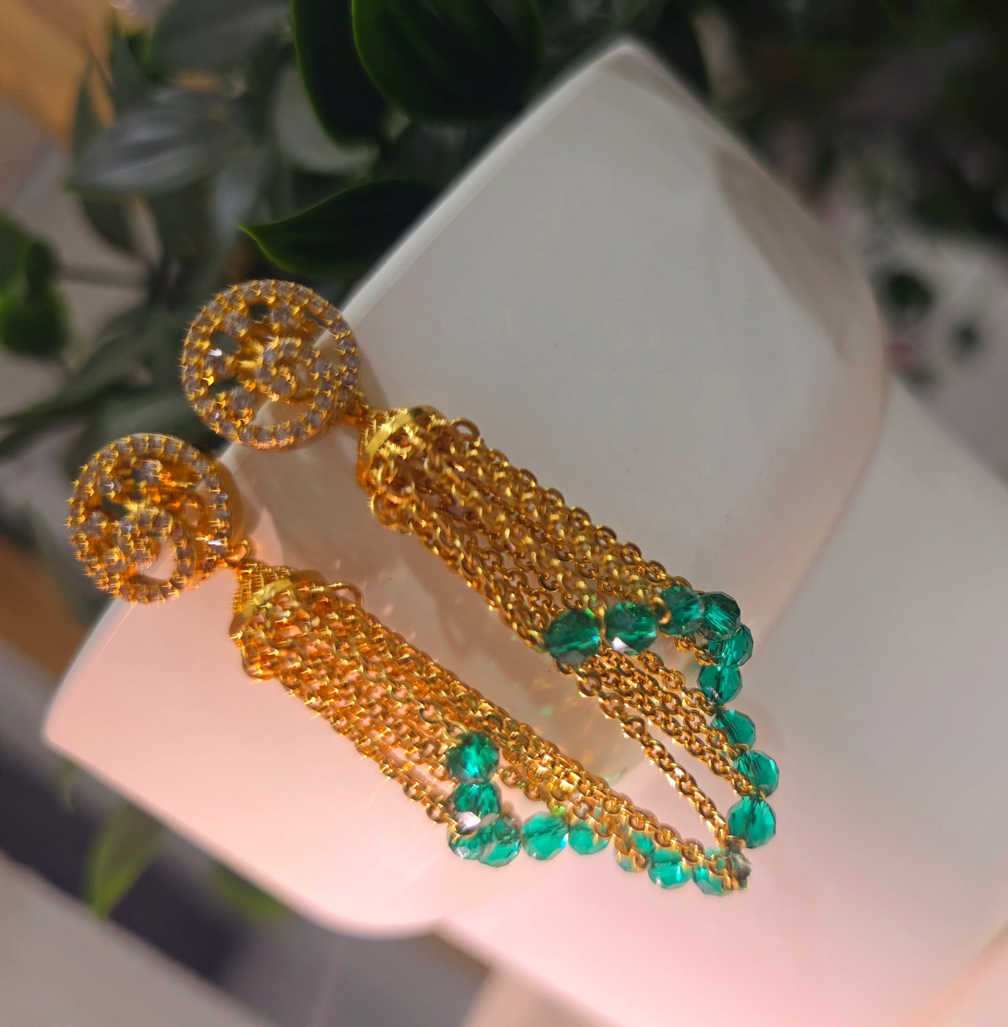 Green Earrings Code SLS 297 J