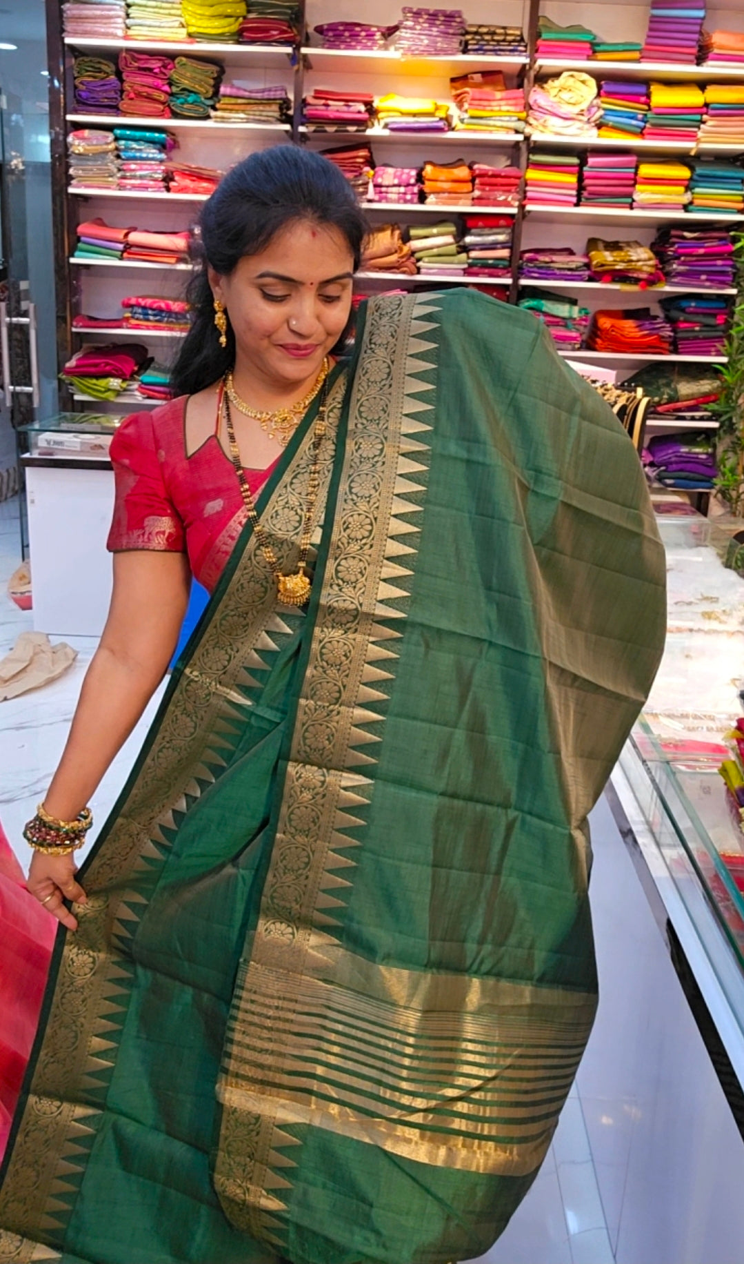 Saree un stiched blouse code SLS 537