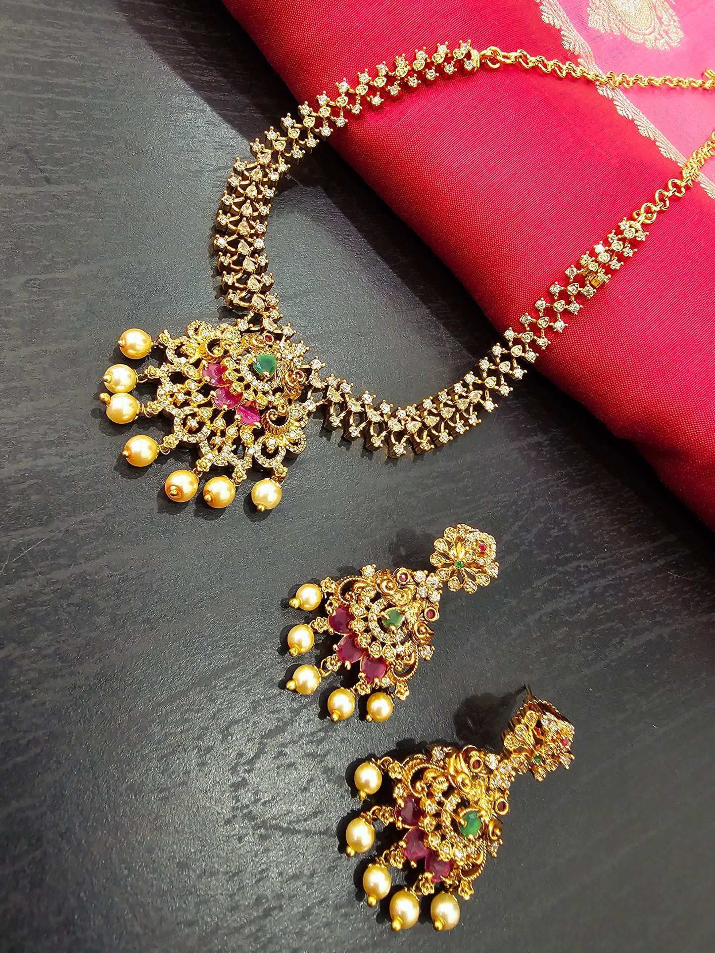 Neck set with earrings rings code SLS 173J