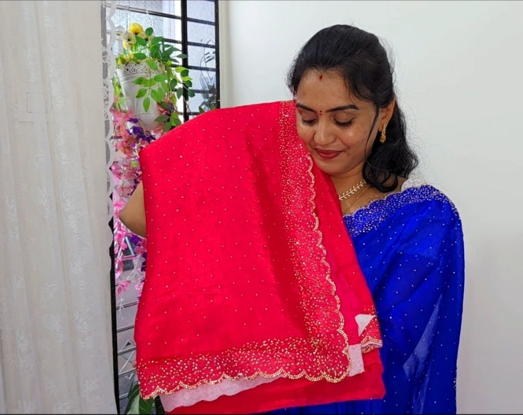 Saree un stiched blouse code SLS 459