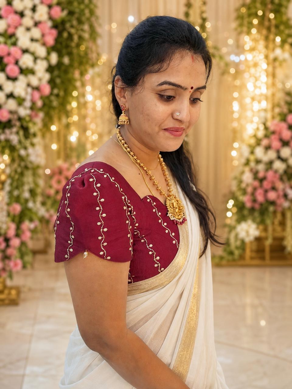 Saree un stiched blouse code SLS 674