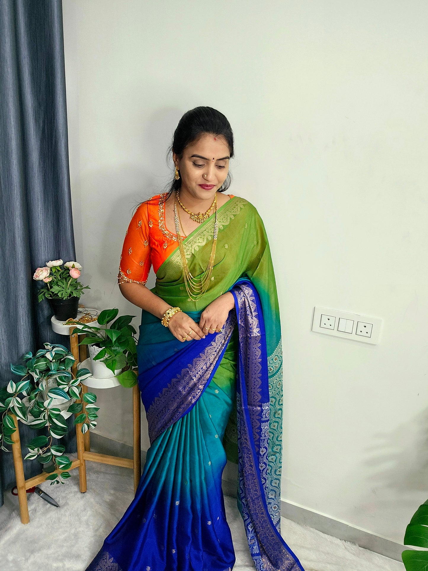 Saree un stiched blouse code SLS 604