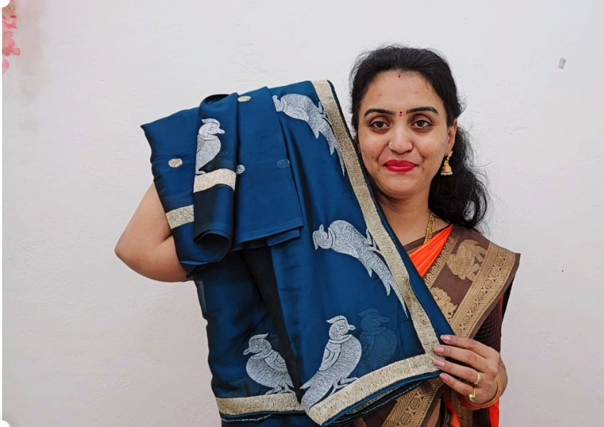 Saree un stiched blouse code SLS 407