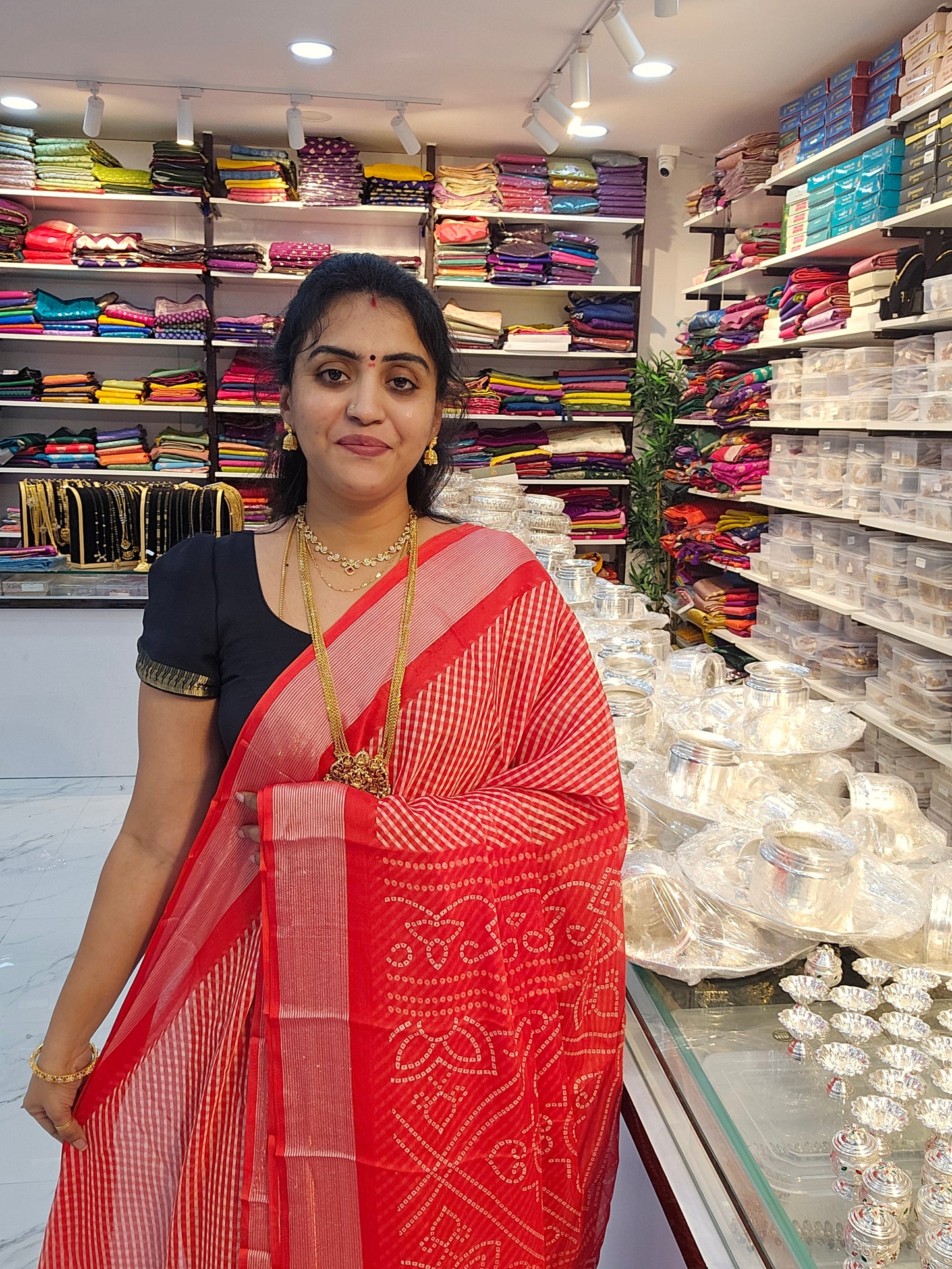 Saree un stiched blouse code SLS 670