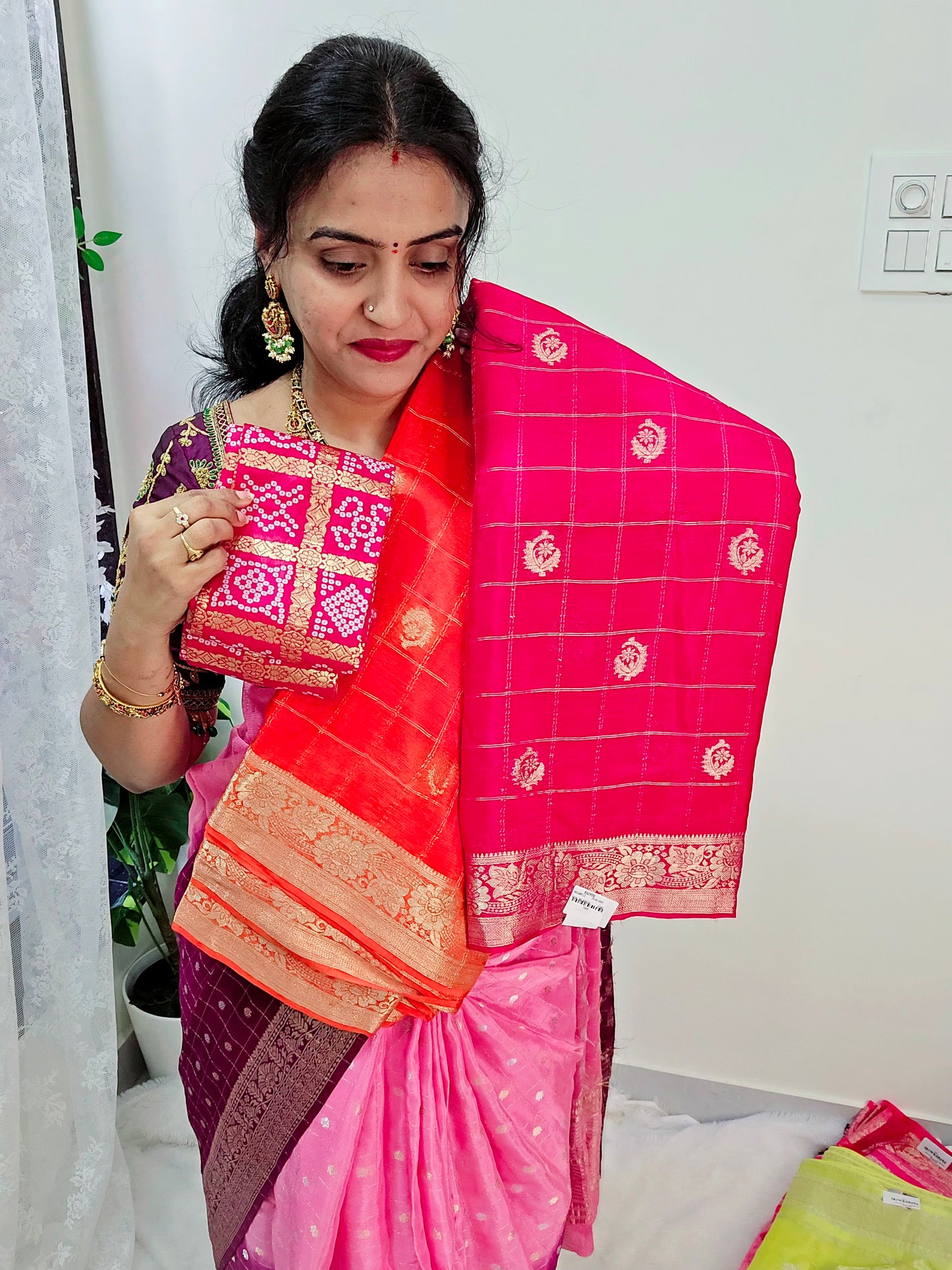 Saree un stiched blouse code SLS 437