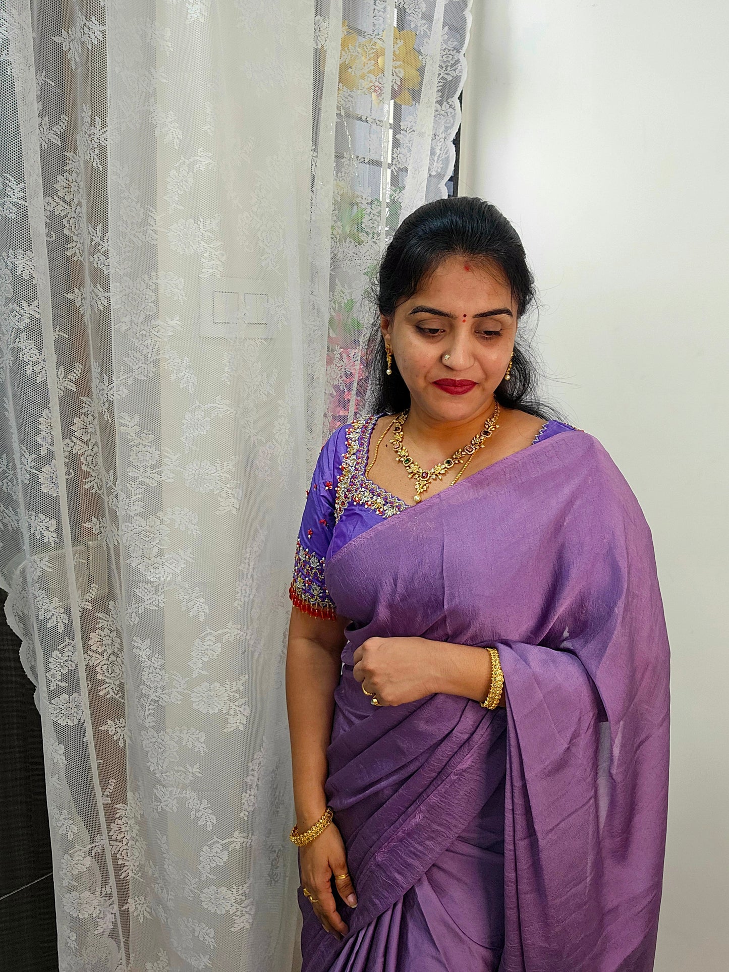 Saree un stiched blouse code SLS 631