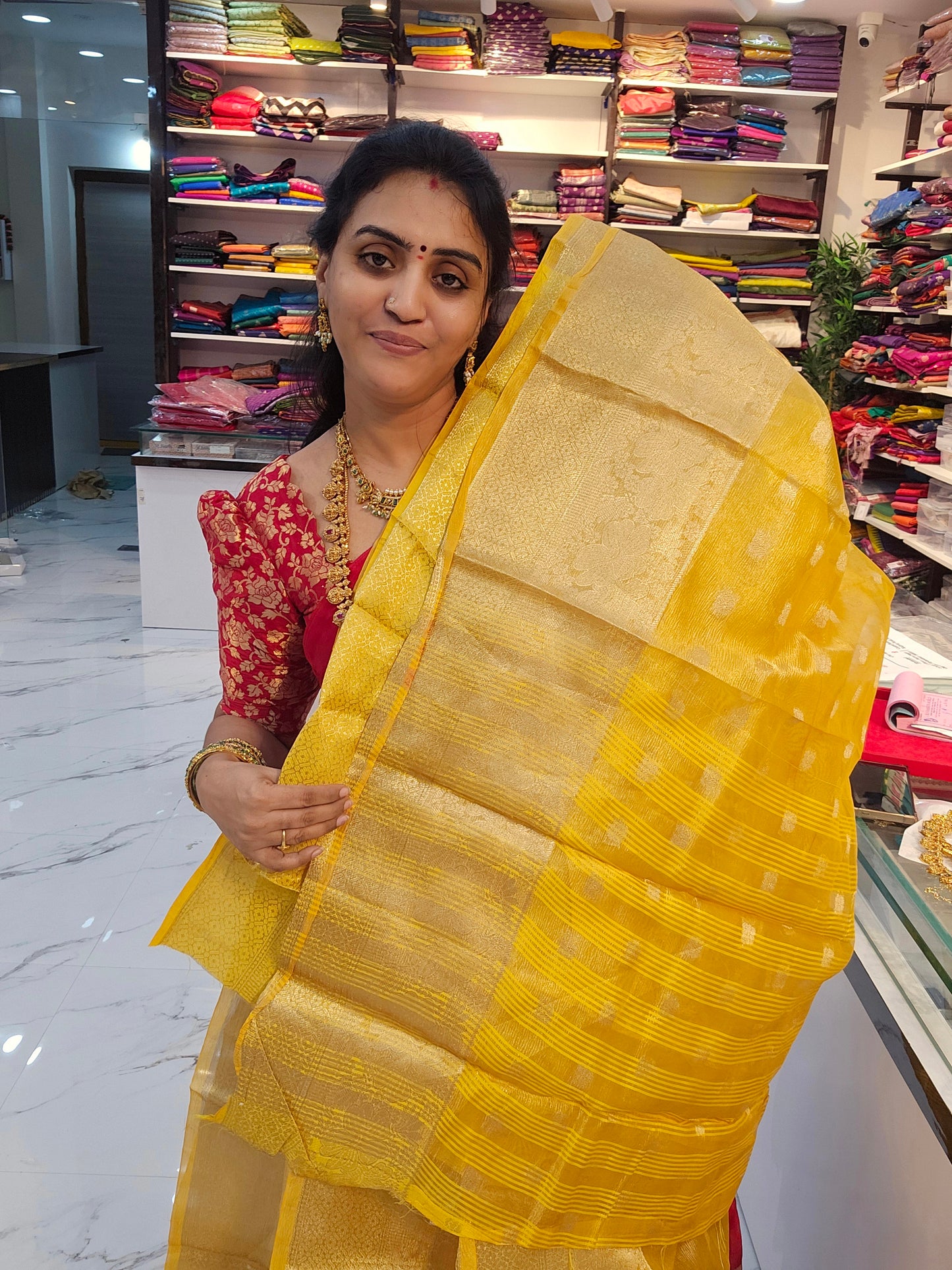 Saree un stiched blouse code SLS 702