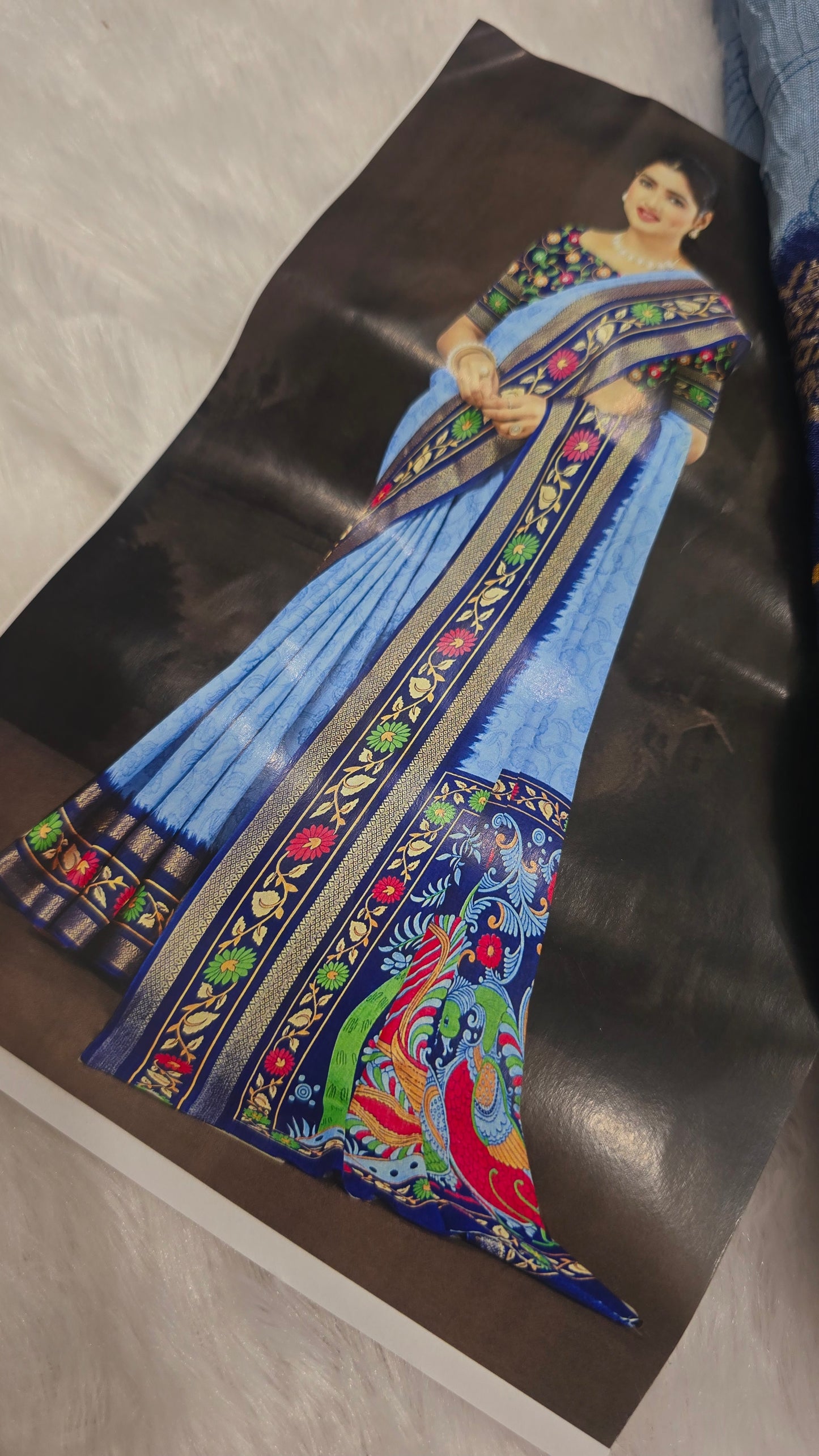 Saree un stiched blouse code SLS 331