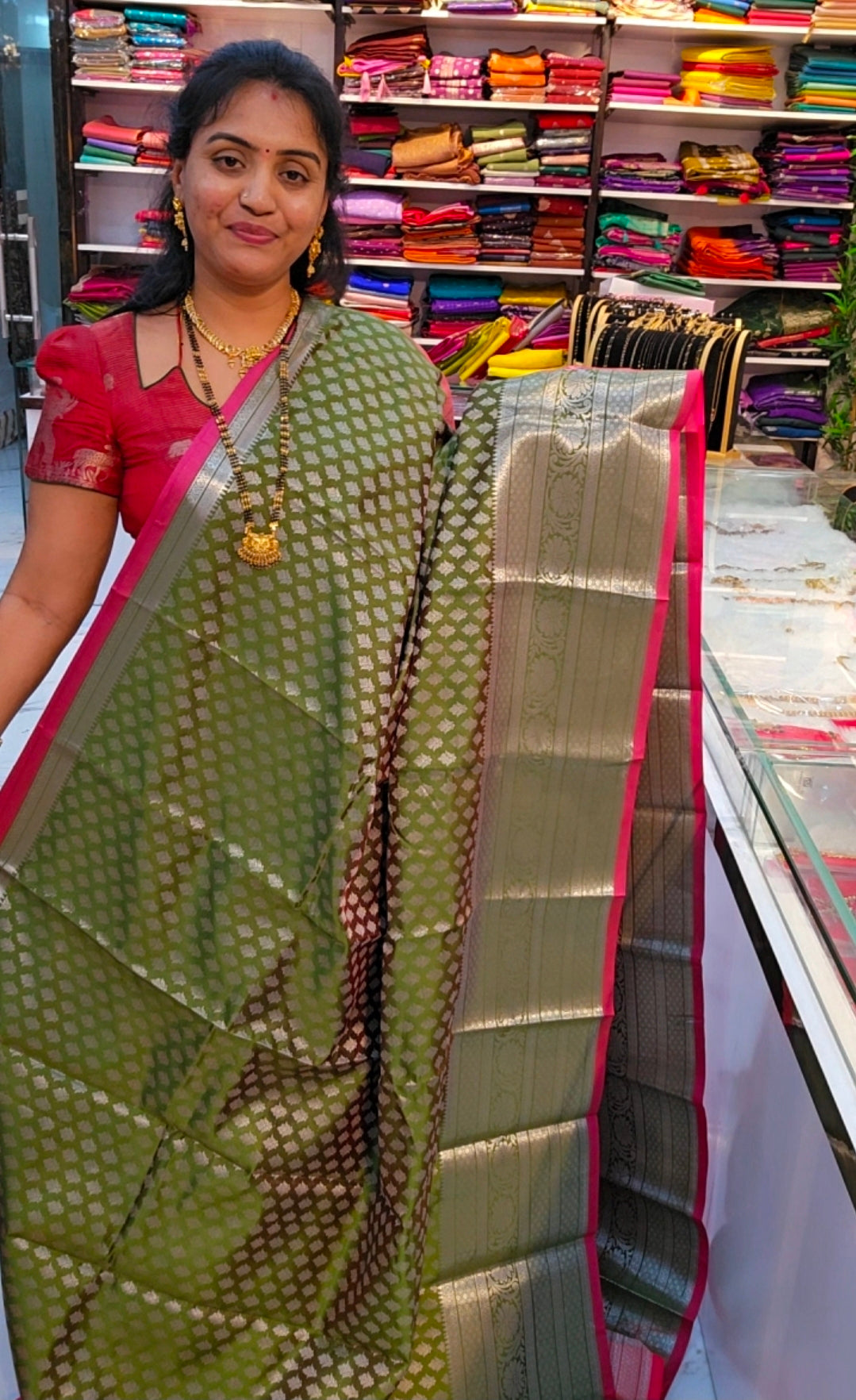 Saree un stiched blouse code SLS 553