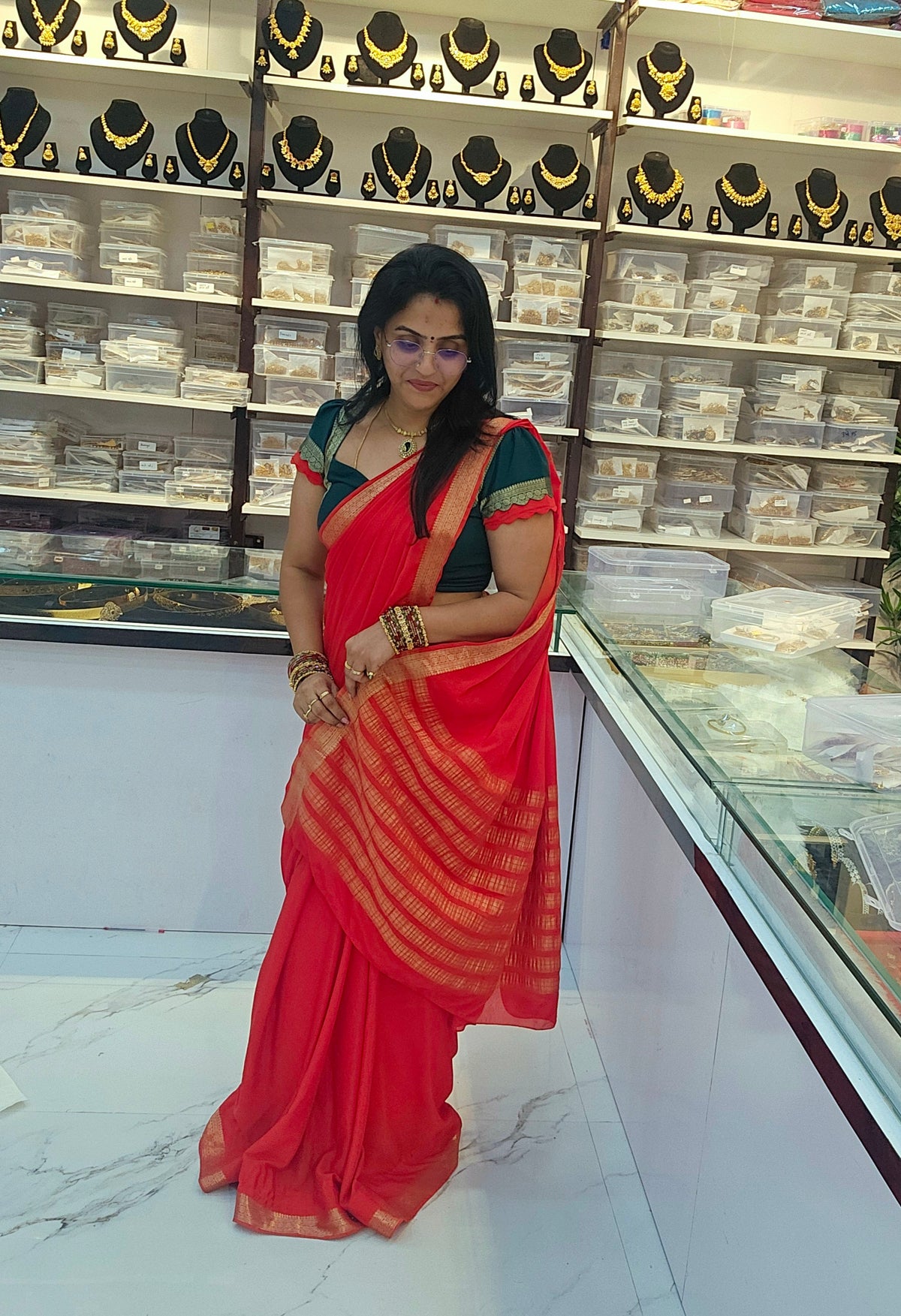 Saree un stiched blouse code SLS 729