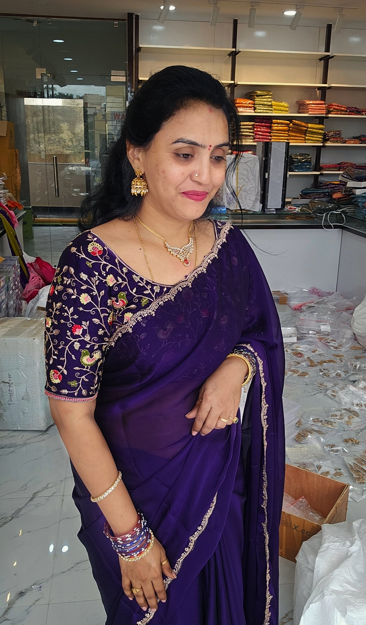 Saree un stiched - SLS 82