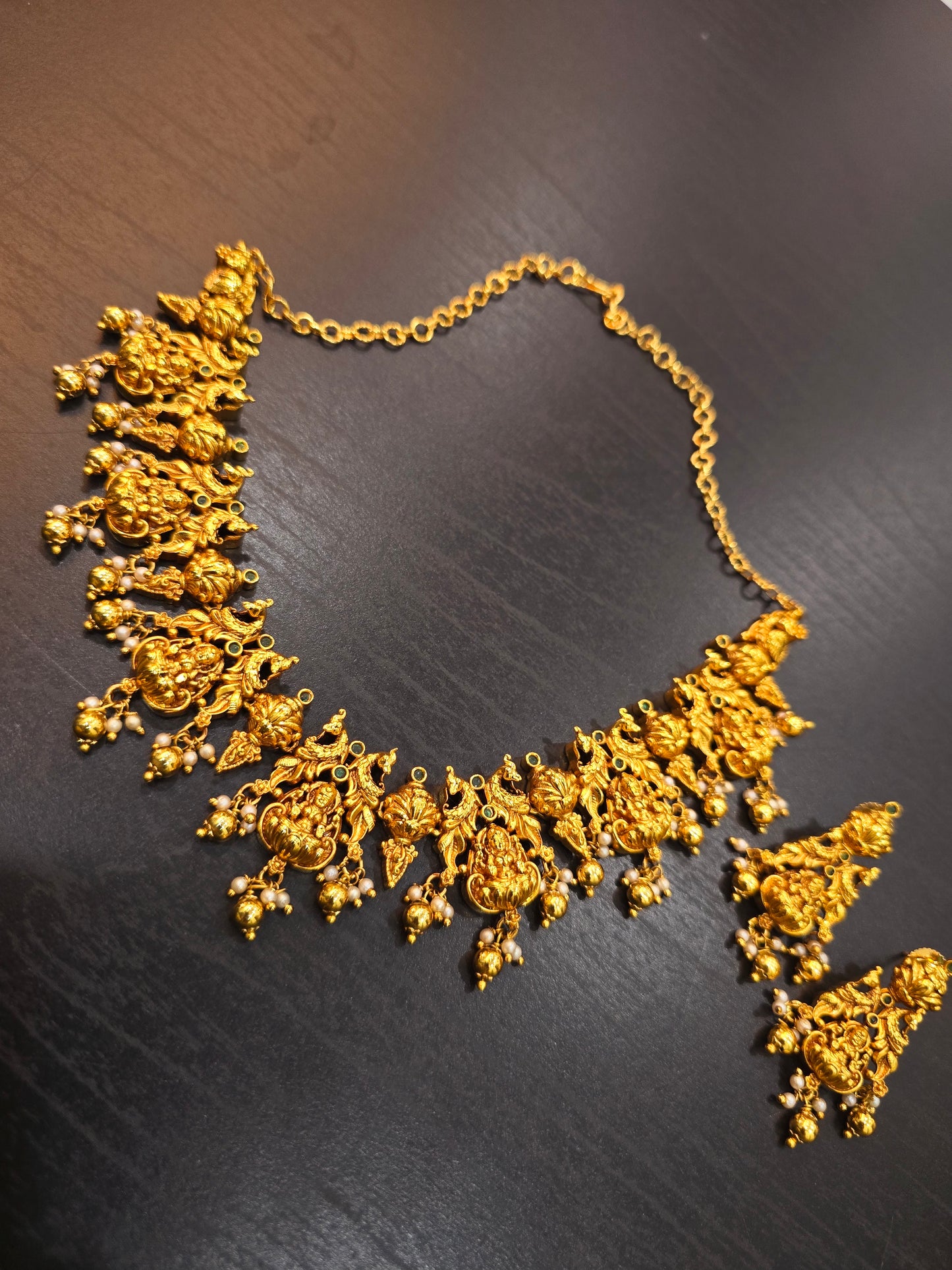 Neck set with earrings temple jewellery Code SLS 363 J