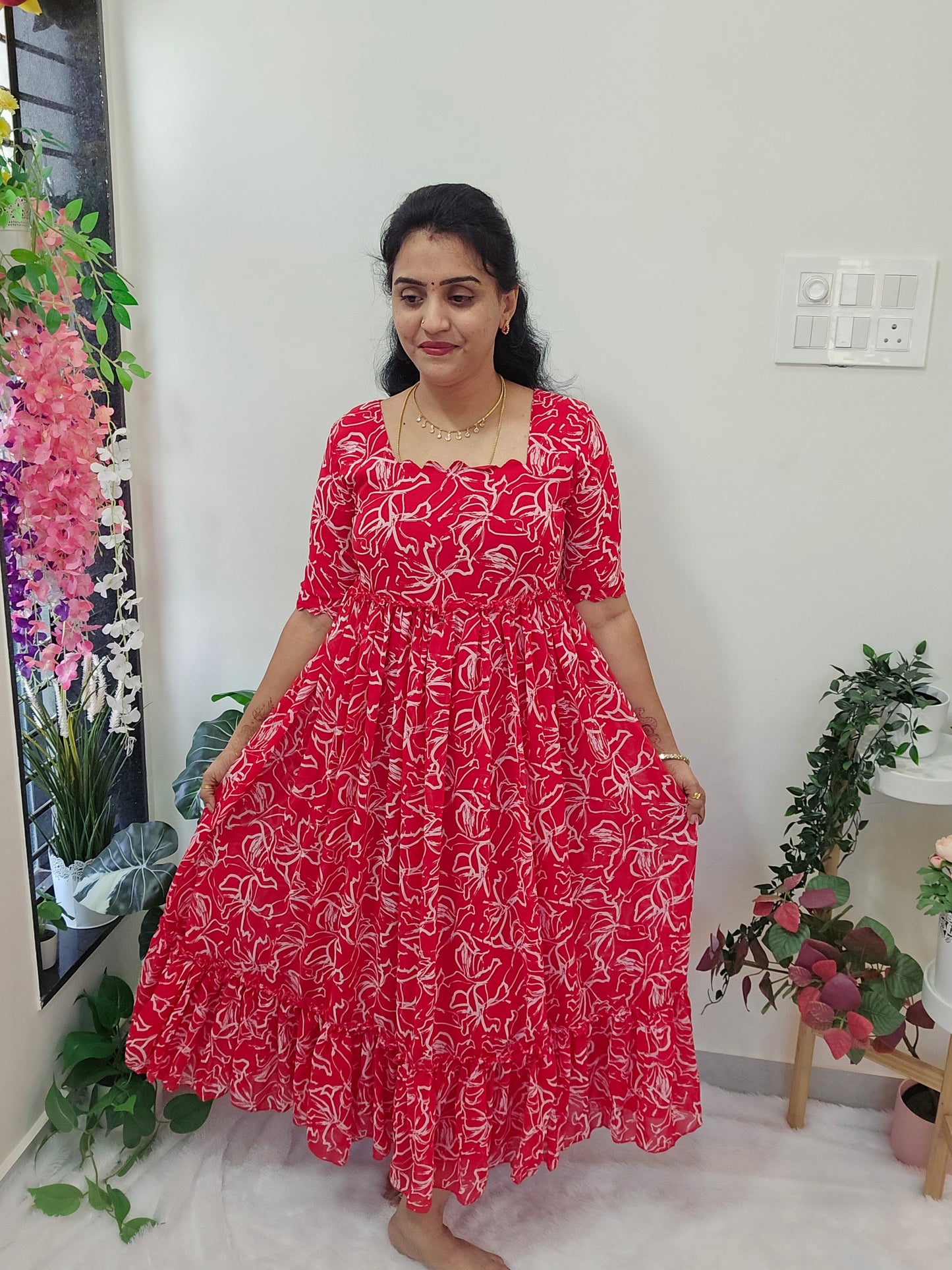 Georgette maxi frock code SLS 260