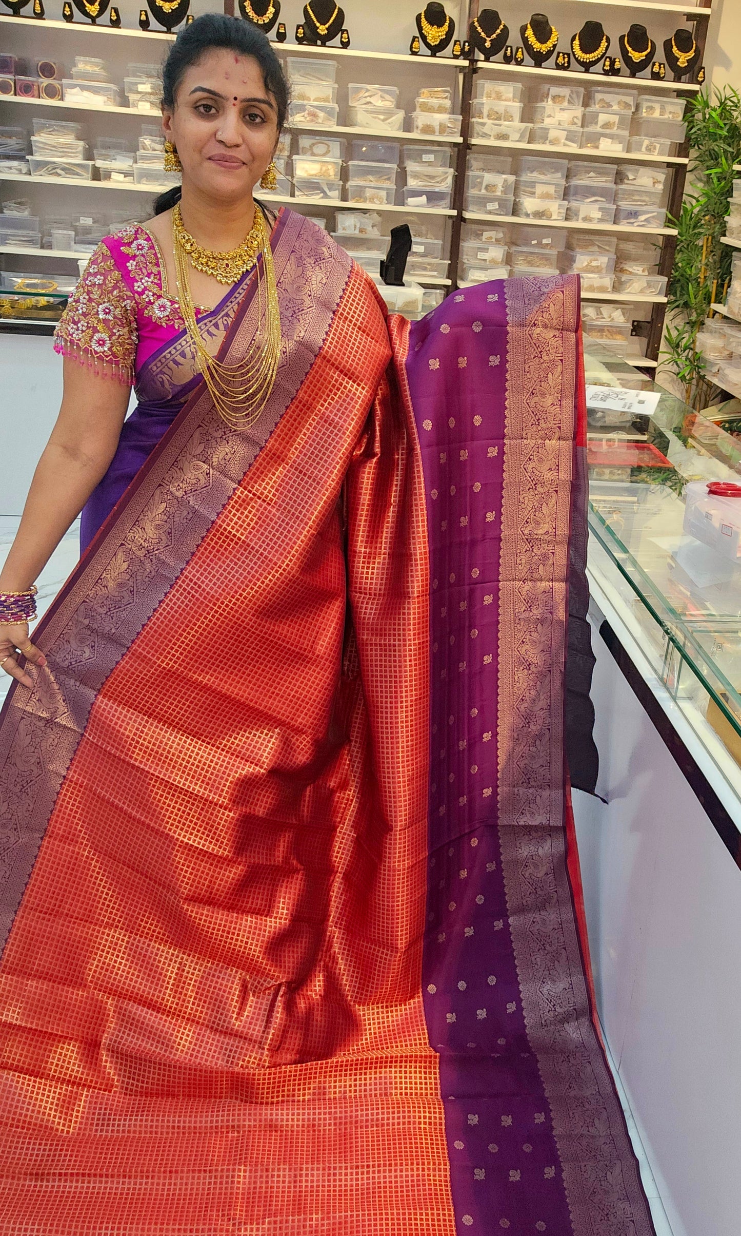 Saree un stiched blouse code SLS 718