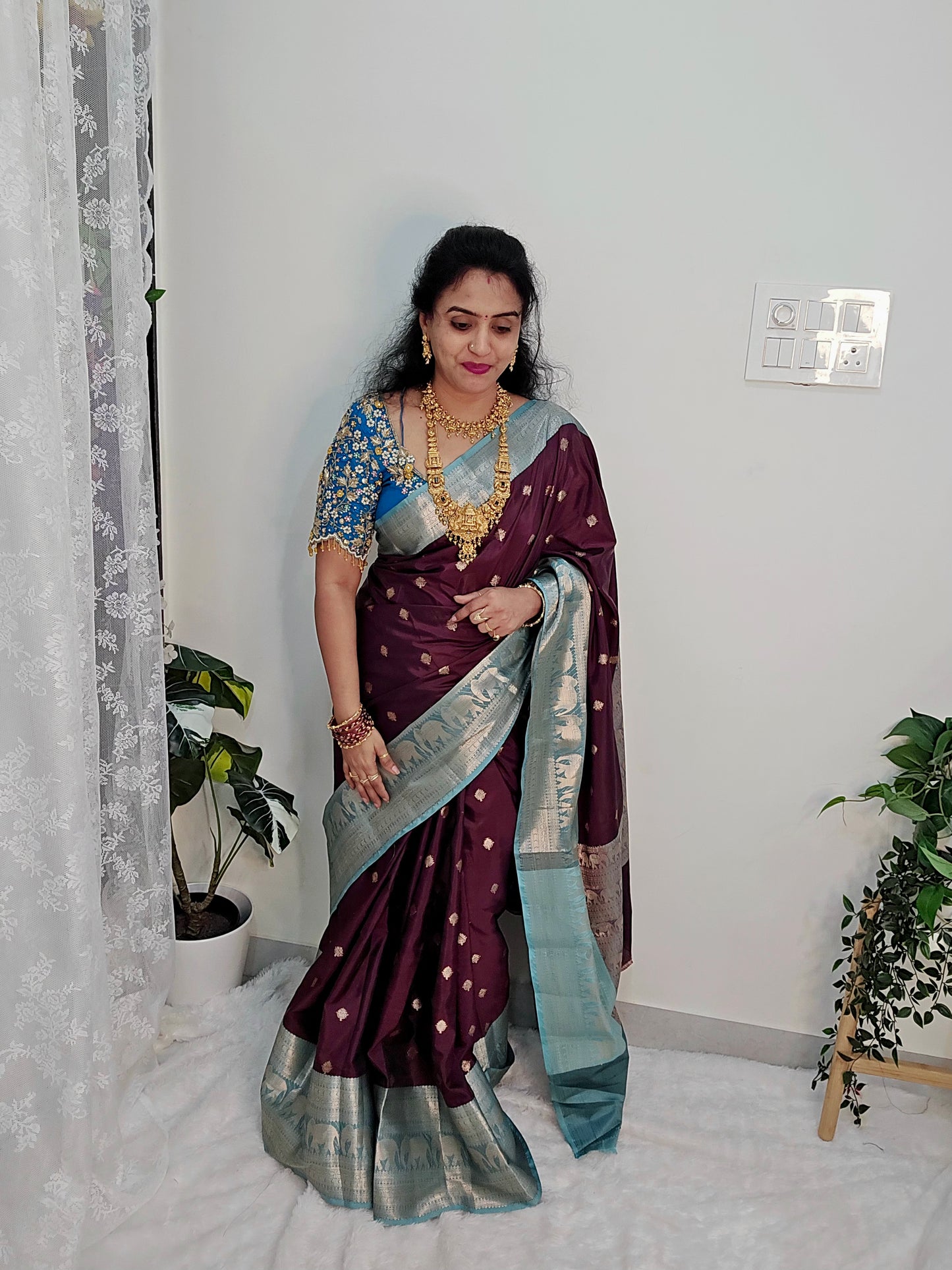Saree un stiched blouse code SLS 525