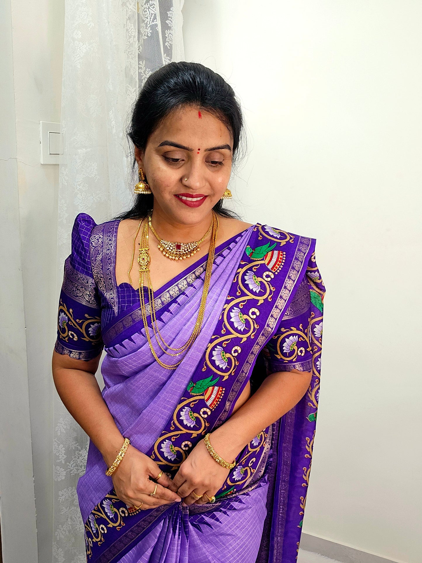 Saree un stiched blouse code SLS 556