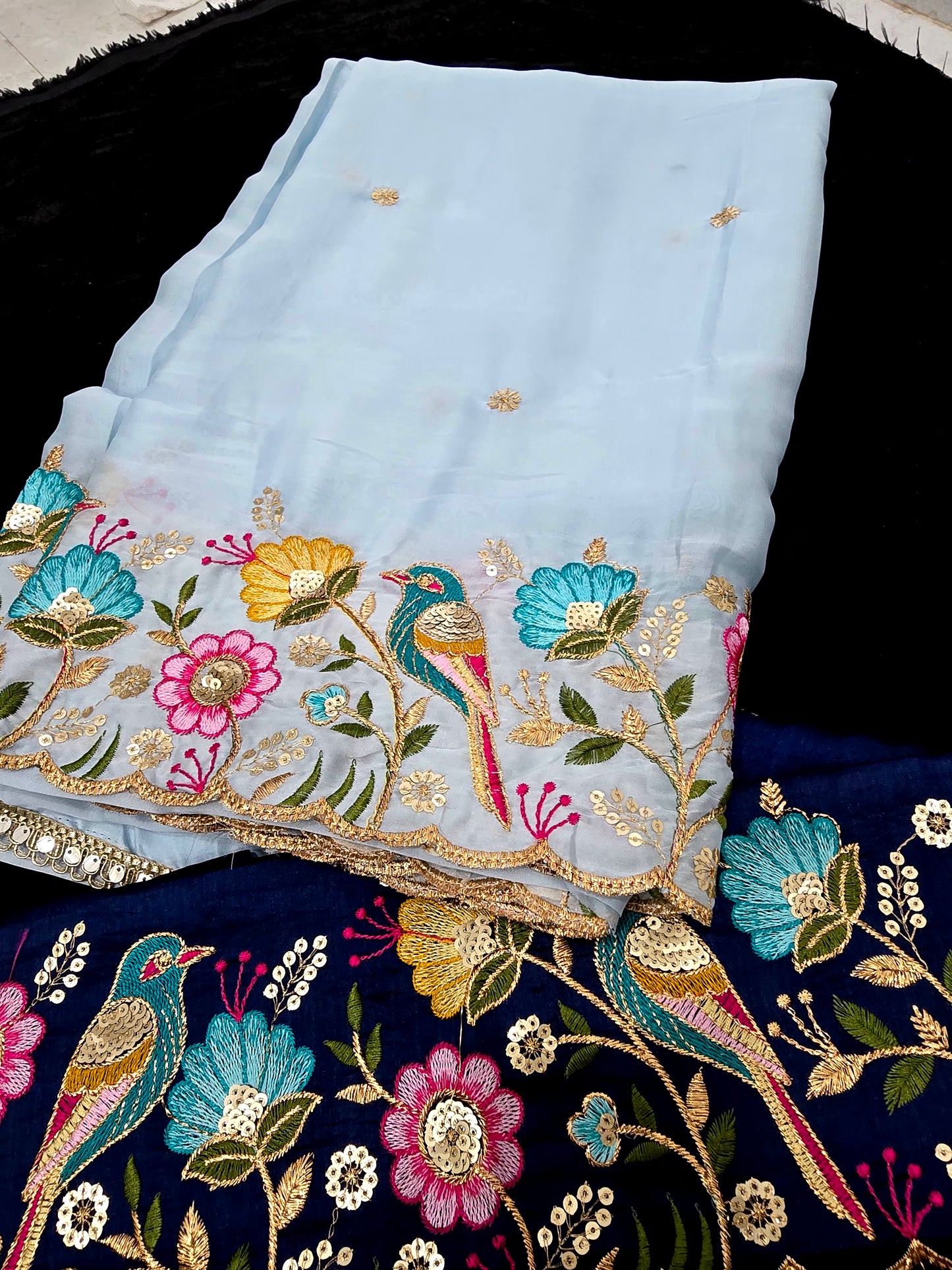 Saree un stiched blouse code SLS 605