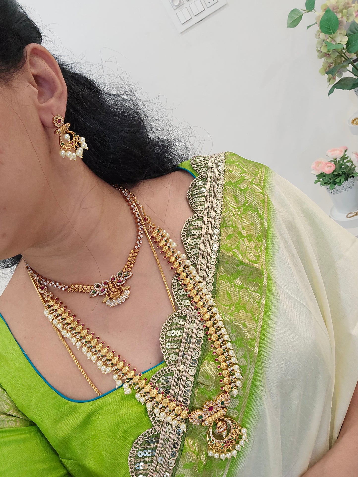 Long set with earrings - SLS 224J