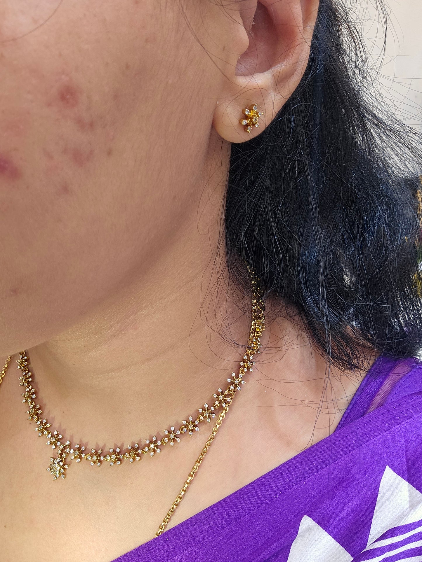 Neck set with earrings - SLS81J