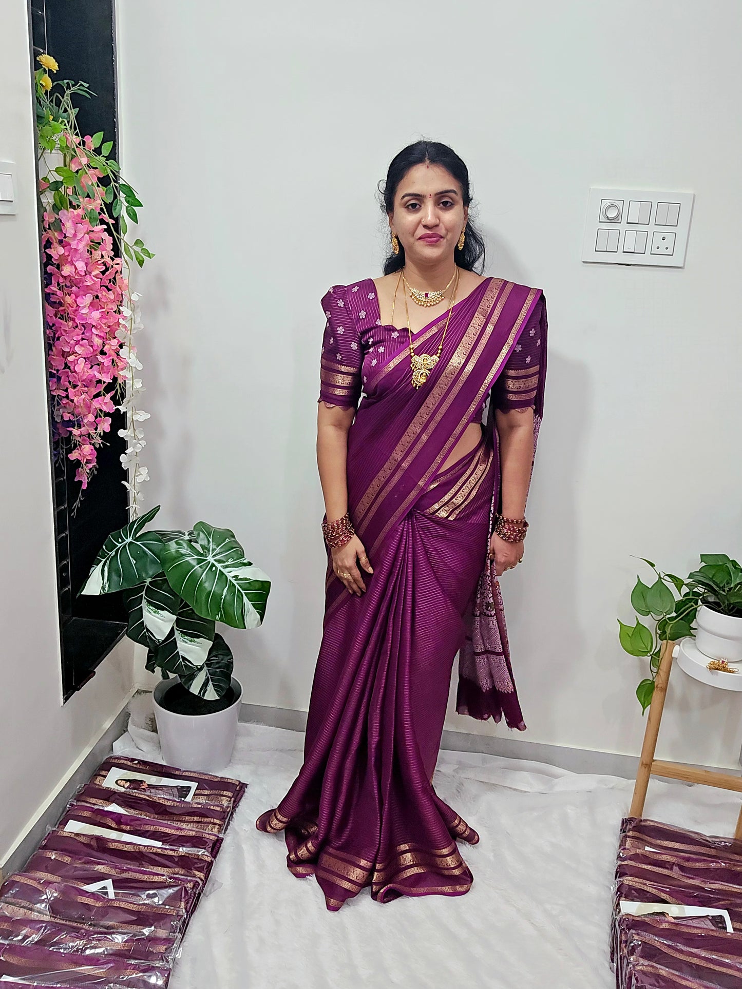 Saree un stiched blouse code SLS 369