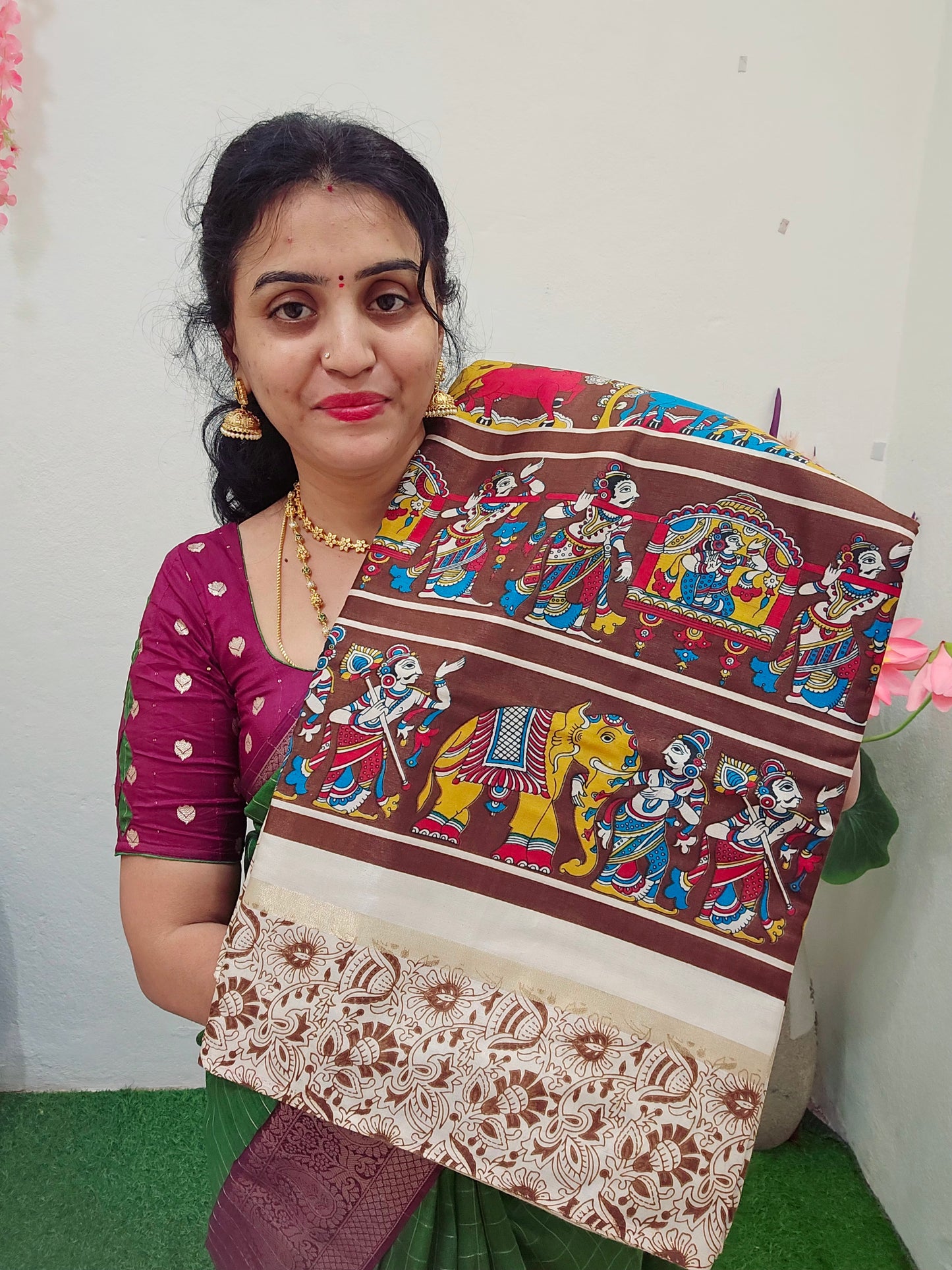 Saree un stiched blouse code SLS 301