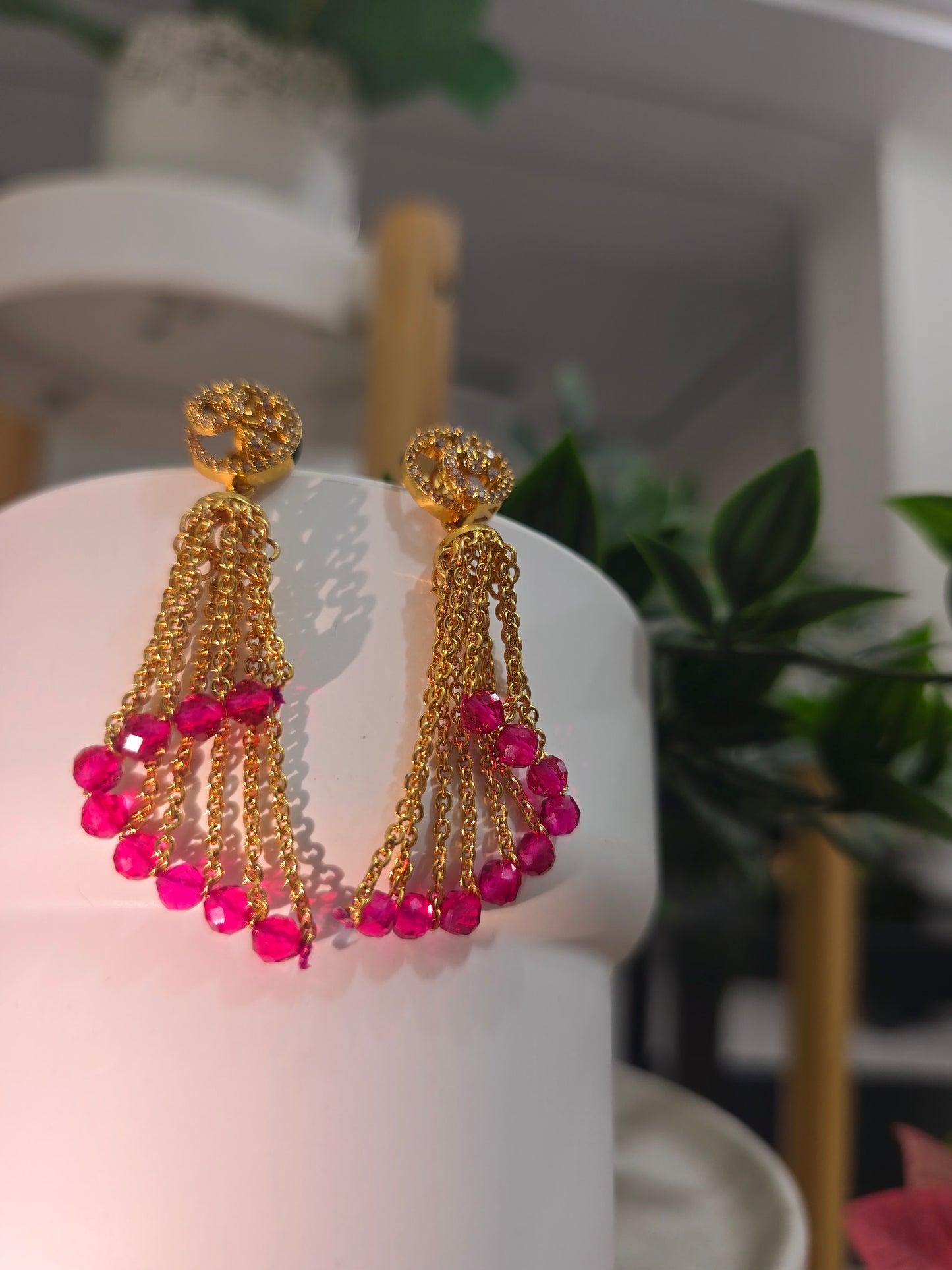 Handmade Earinges Code SLS 297J rubi