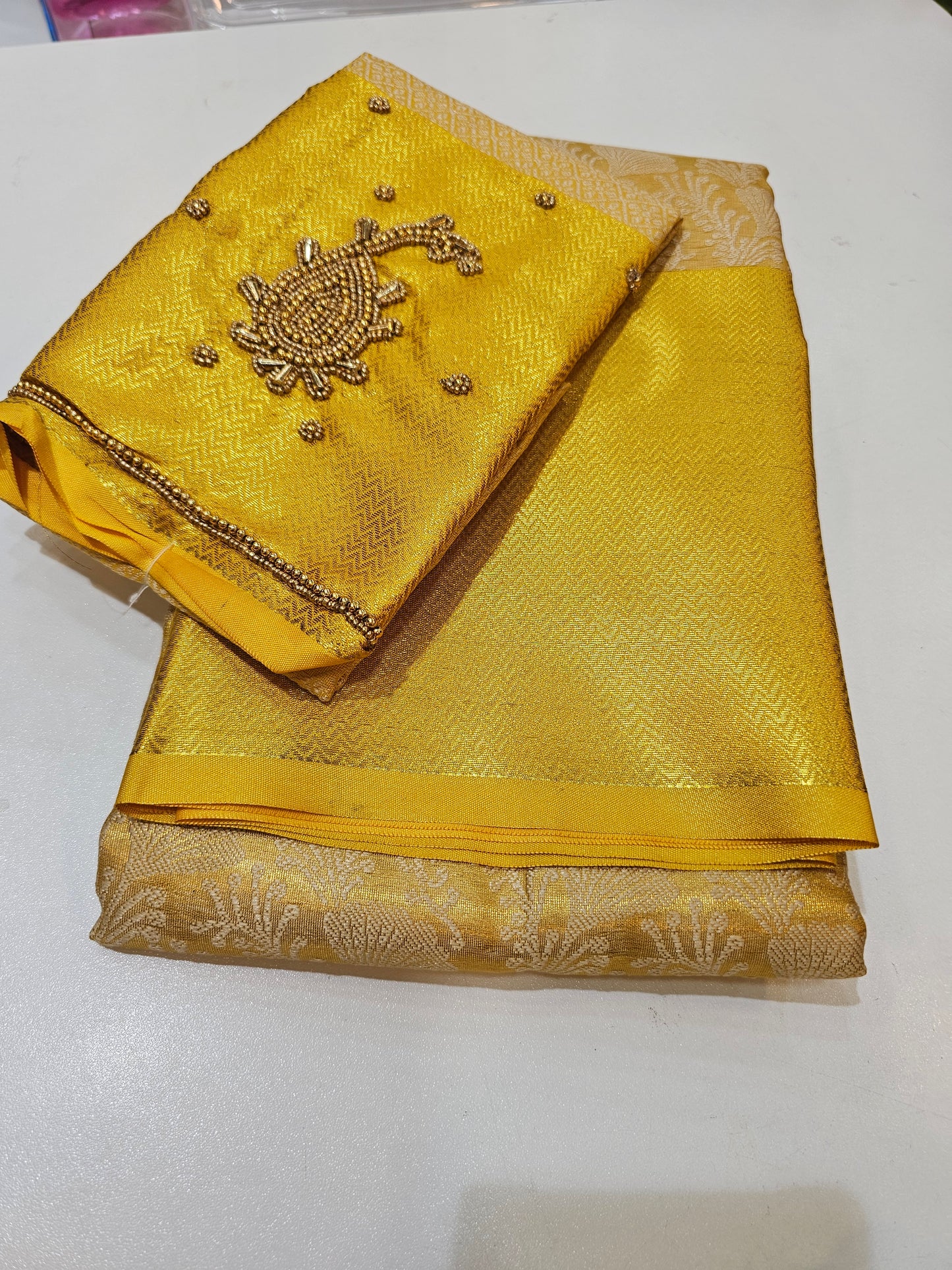 Saree un stiched blouse code SLS 476