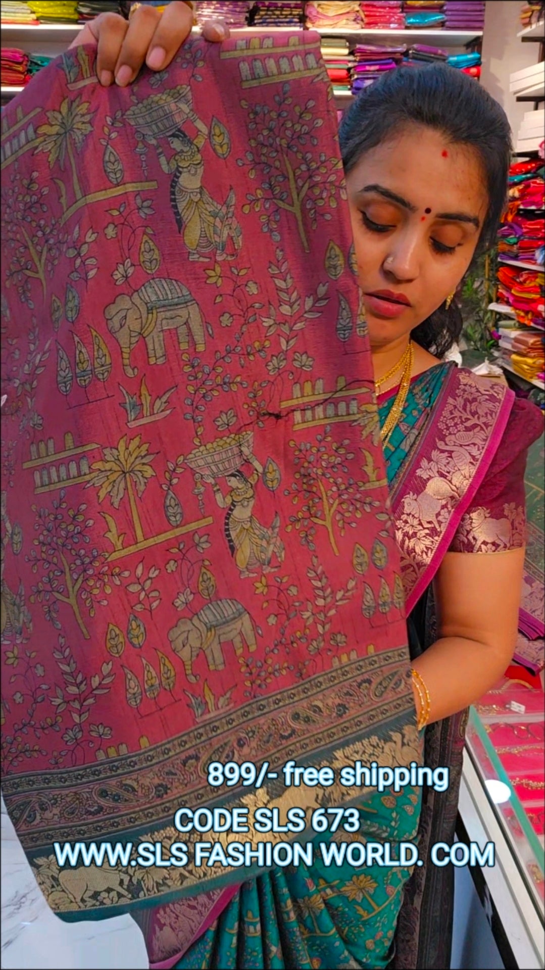 Saree un stiched blouse code SLS 673