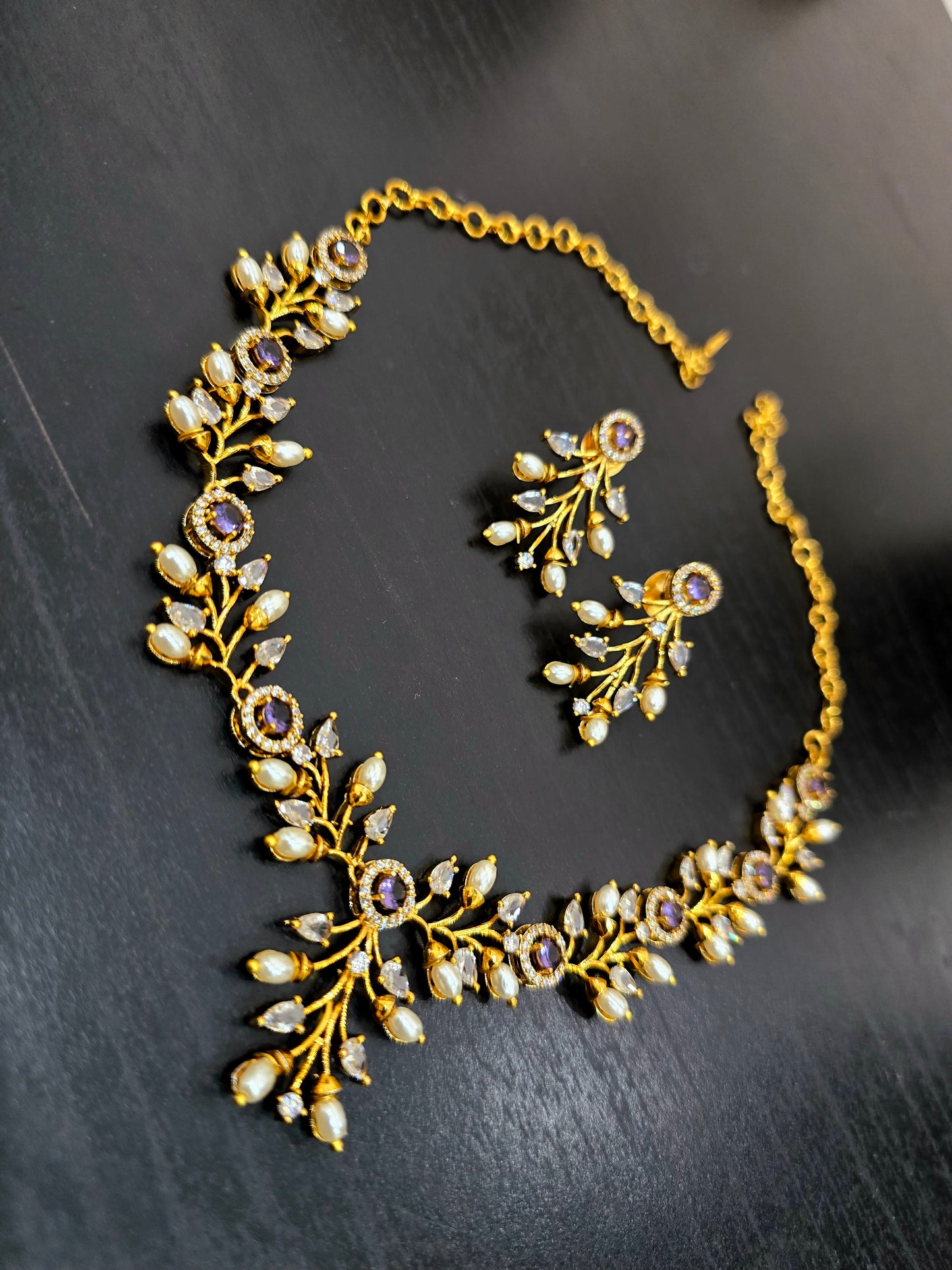 Neck set with earrings code SLS 396 J