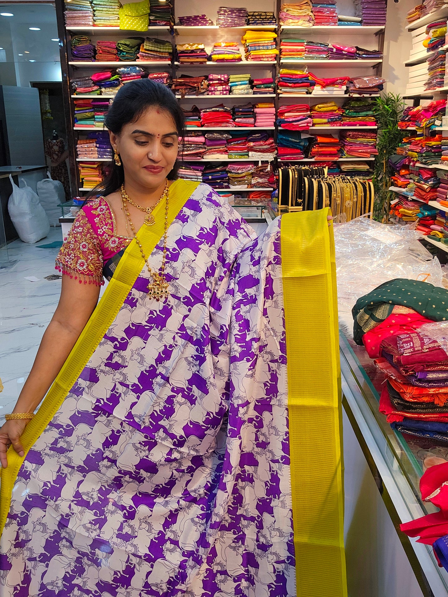 Saree un stiched blouse code SLS 607