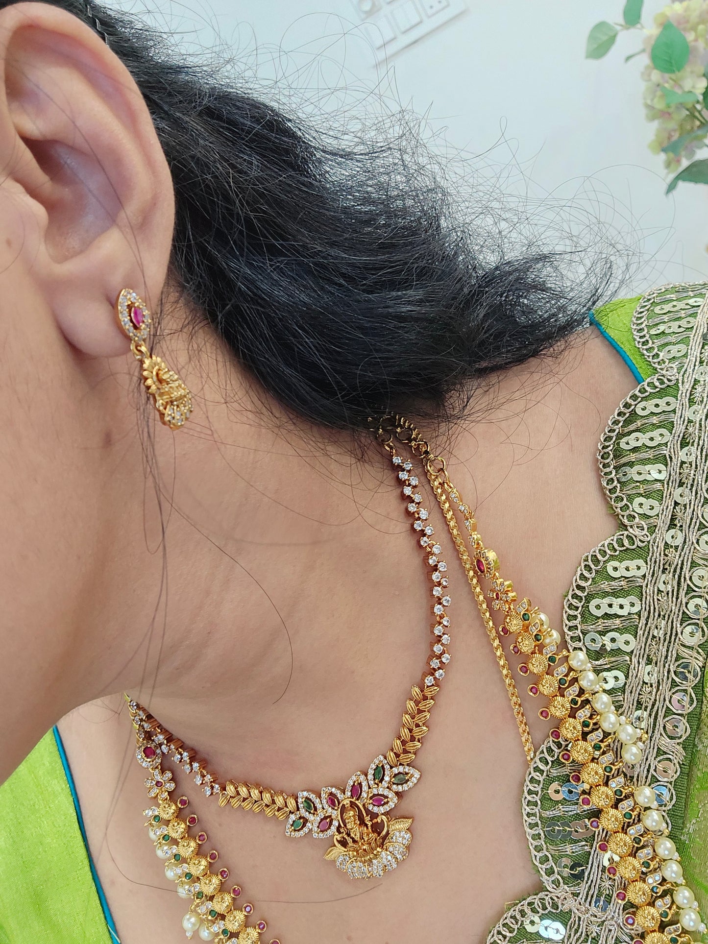 neck set with earrings - SLS 223J