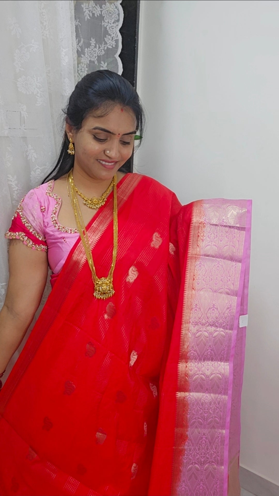 Saree un stiched blouse Code SLS 588