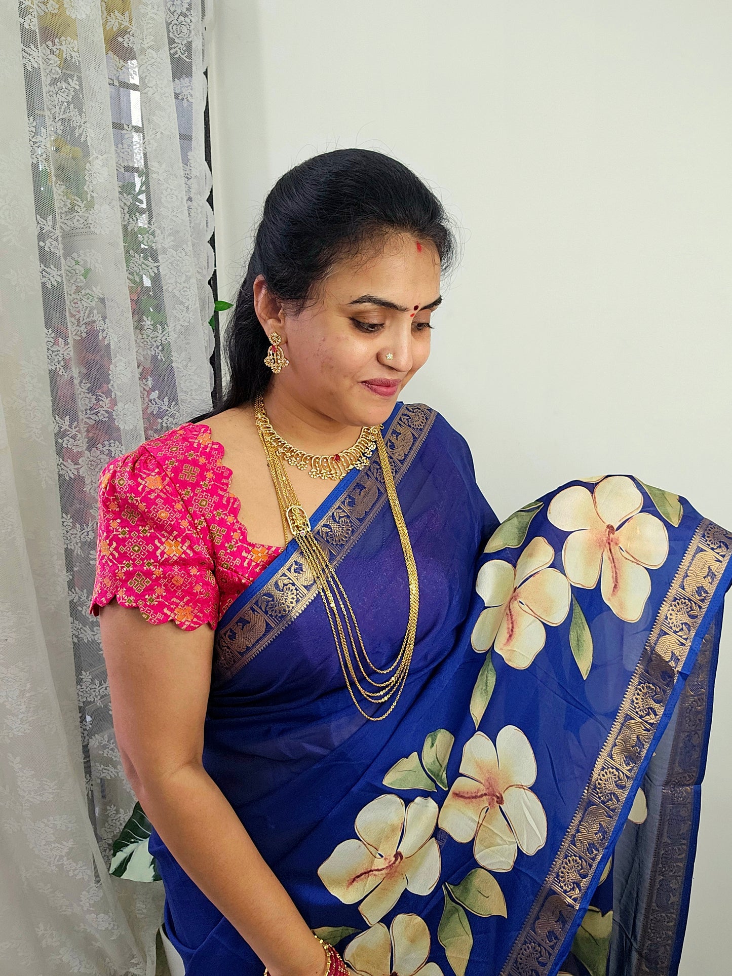 Saree un stiched blouse code SLS 679