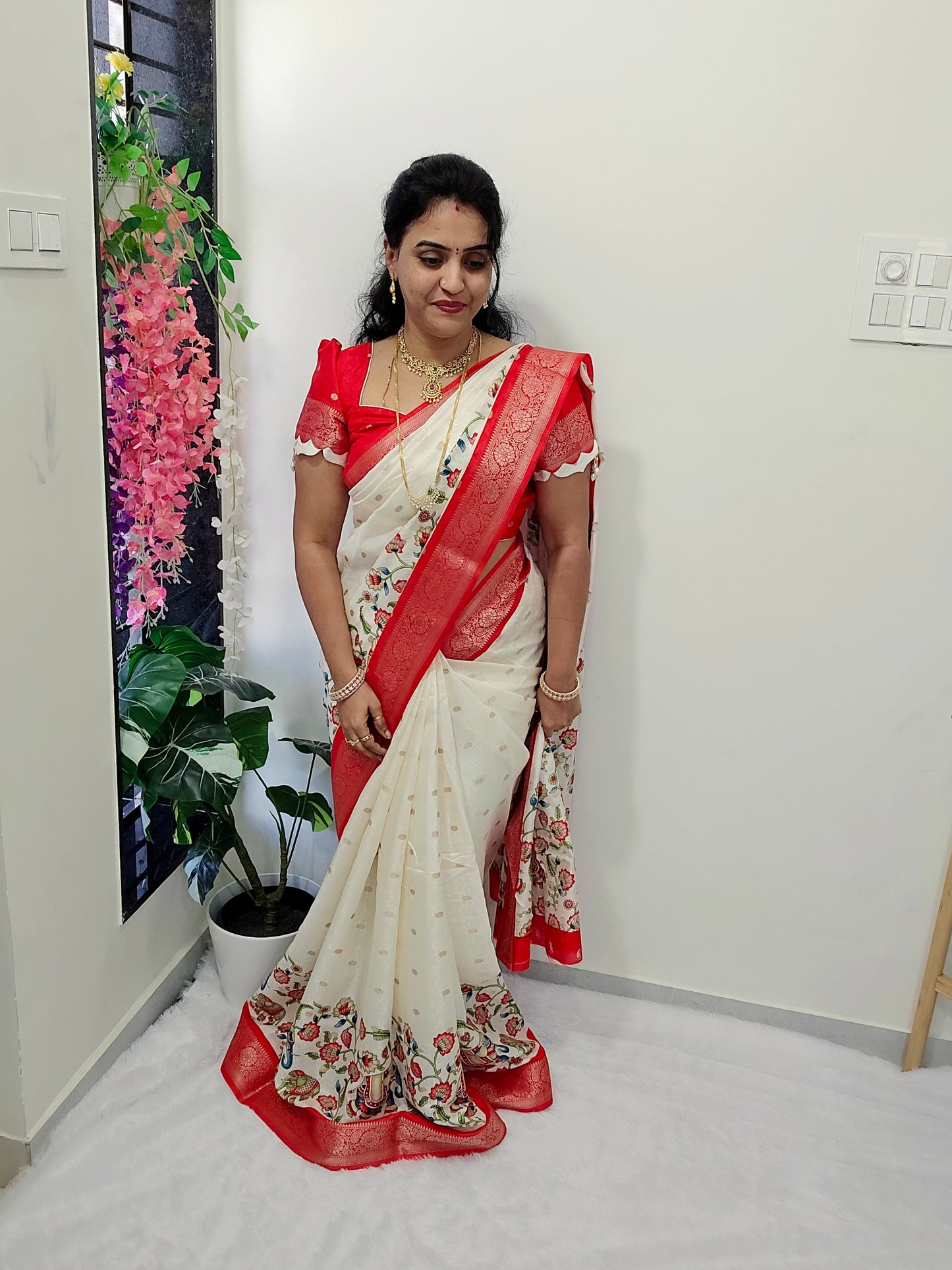Saree un stiched blouse code SLS 317