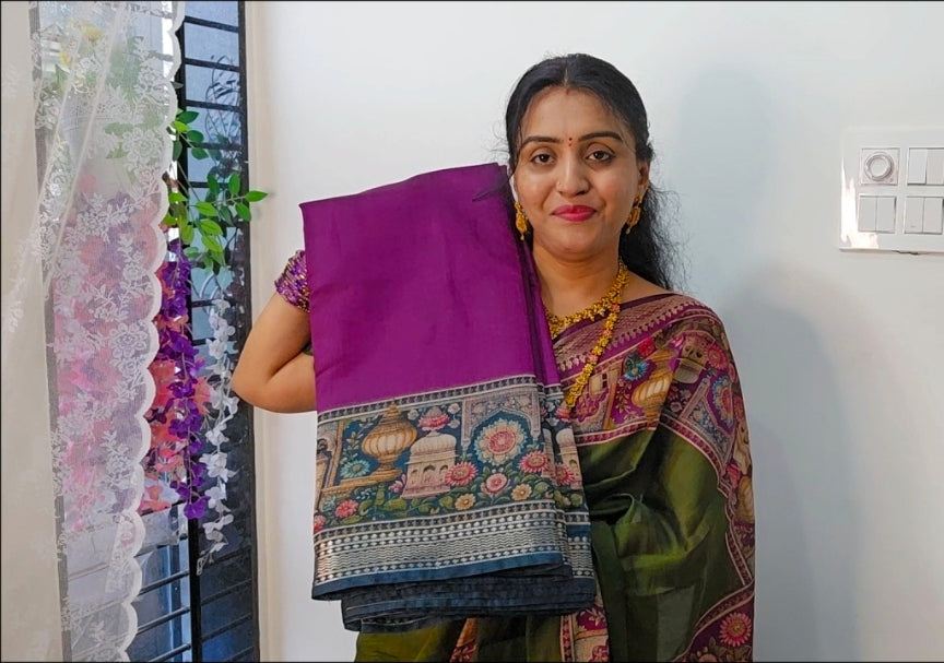 Saree un stiched blouse code SLS 504