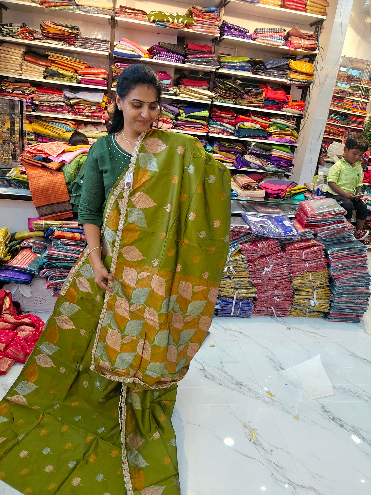 Saree un stiched blouse code SLS 699