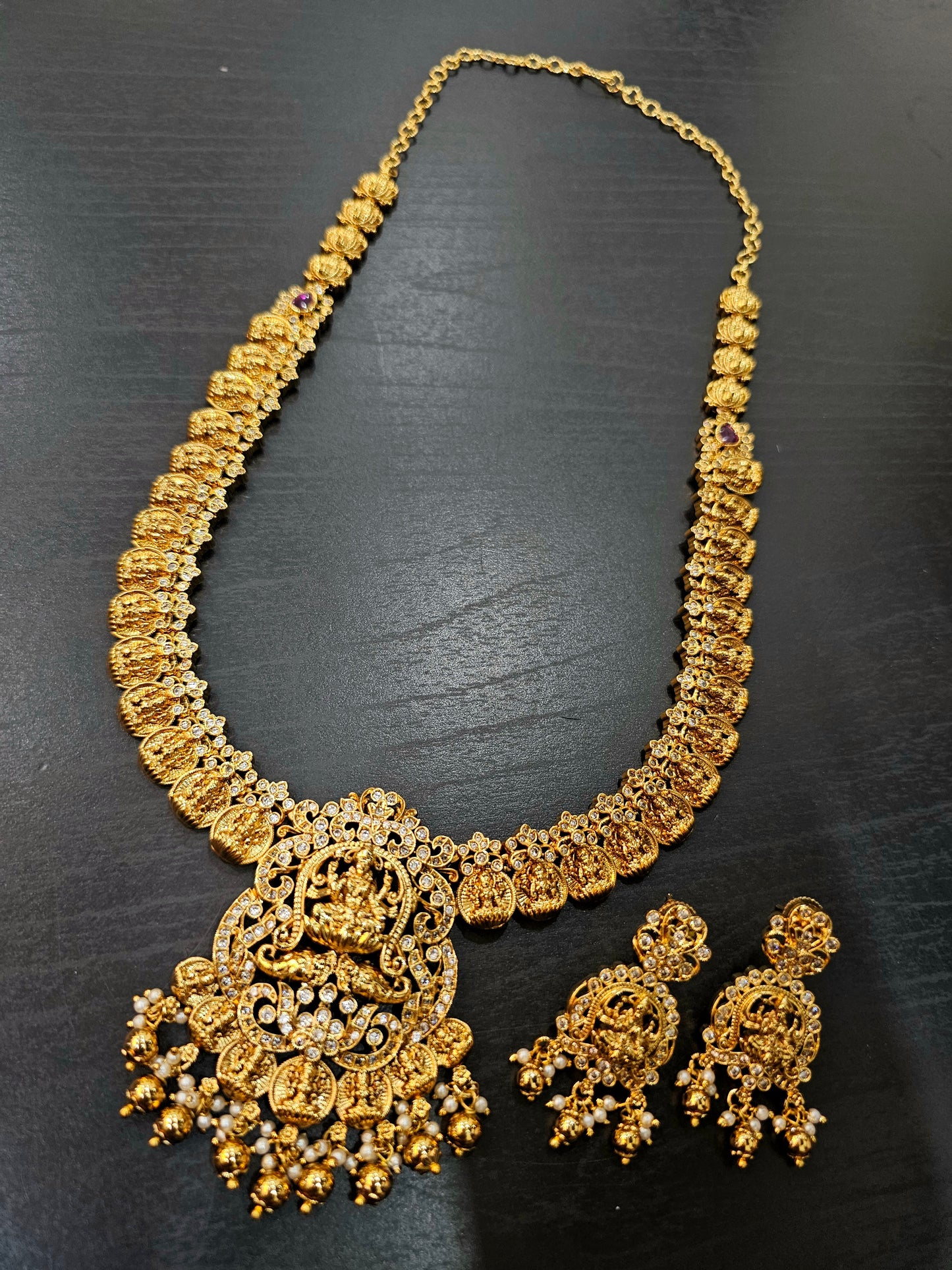 Long set with earrings code SLS 524J Free gift