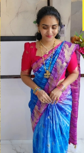 Code SLS 219 saree un stiched blouse