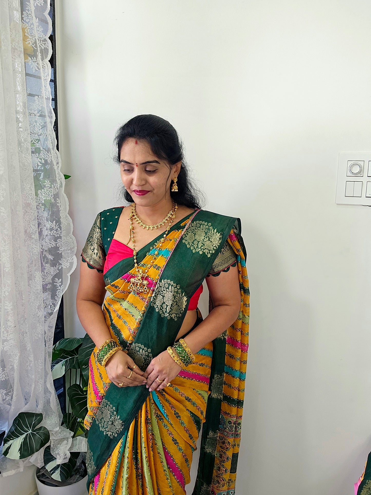 Saree un stiched blouse code SLS 527