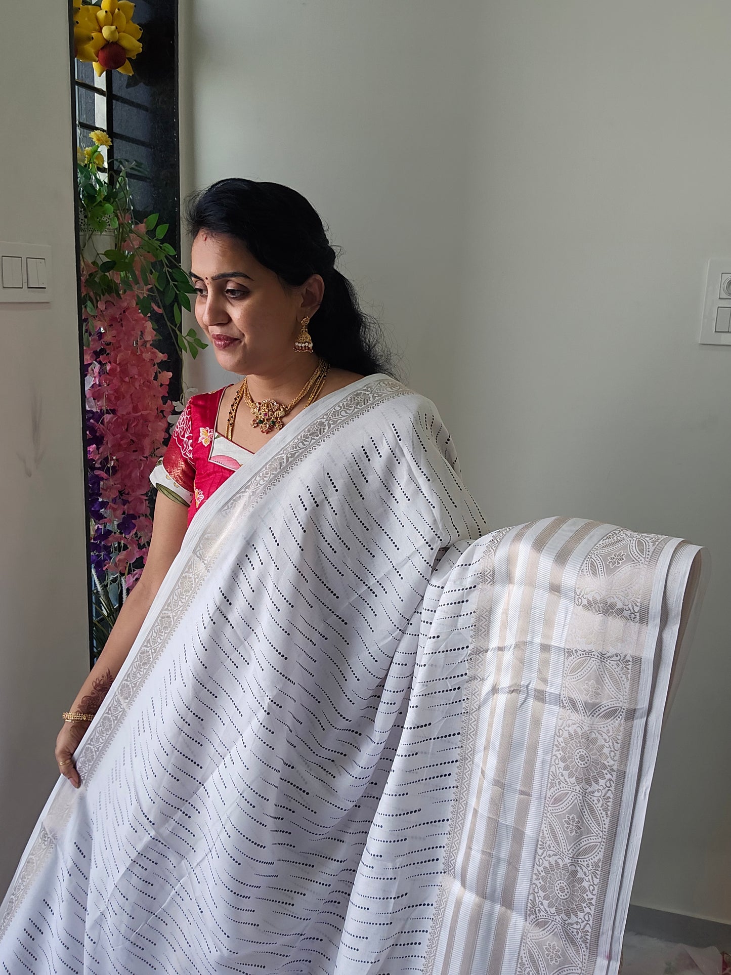 Saree un stiched blouse code SLS 258
