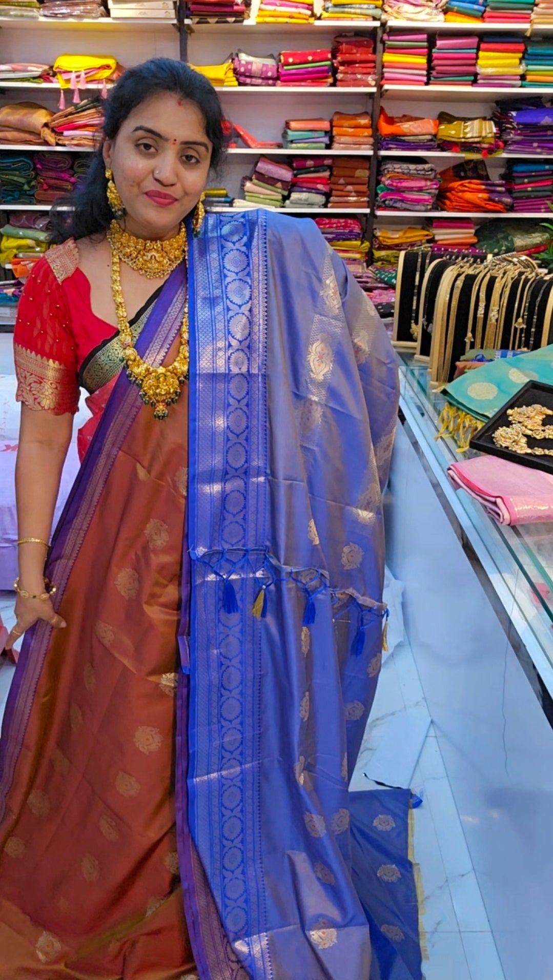 Saree un stiched blouse code SLS 528