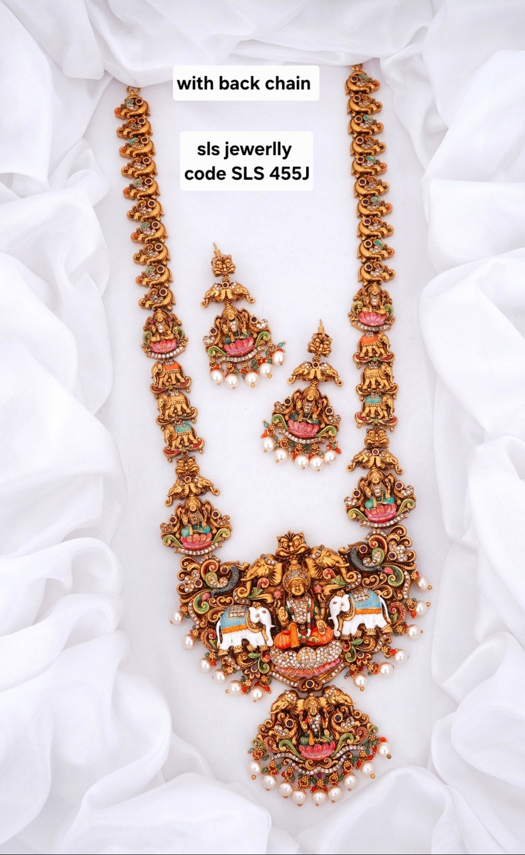 Long set with earrings code SLS 455J