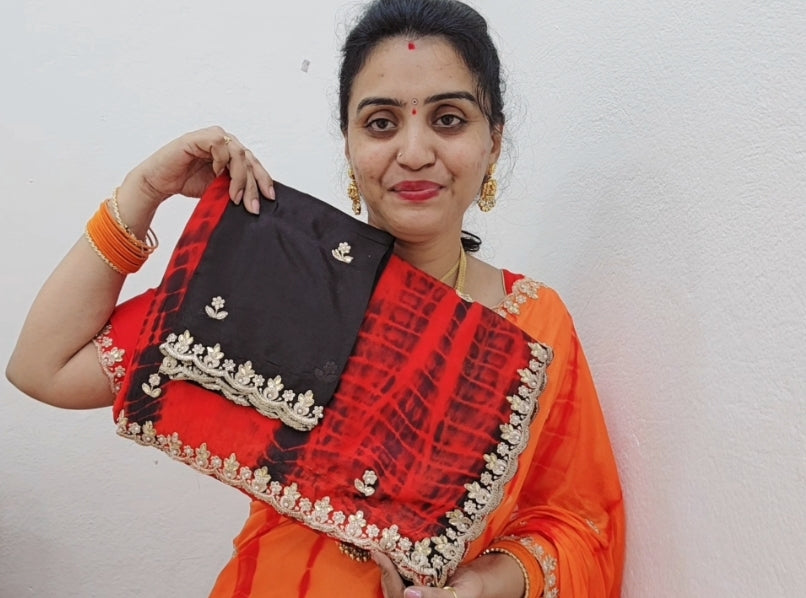 Saree un stiched blouse code SLS 409