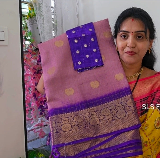 Saree un stiched blouse code SLS 563