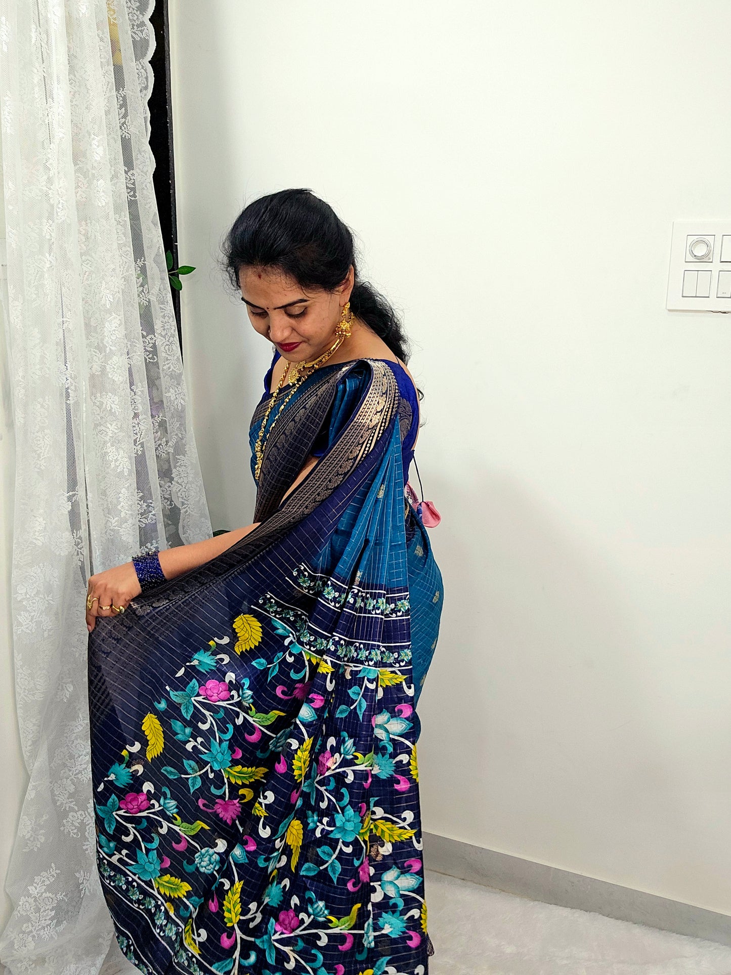 Saree un stiched blouse code SLS 493