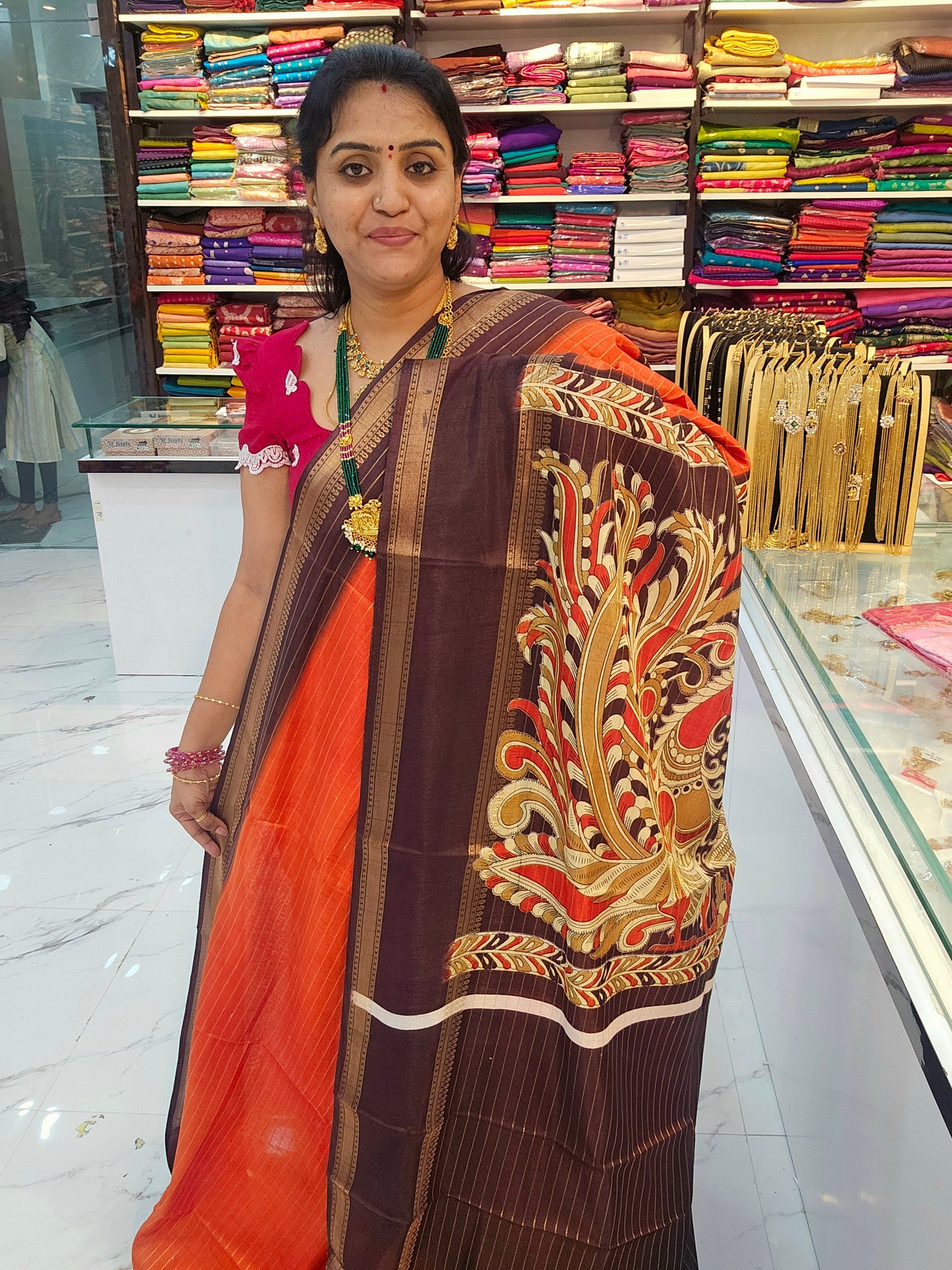 Saree un stiched blouse code SLS 679