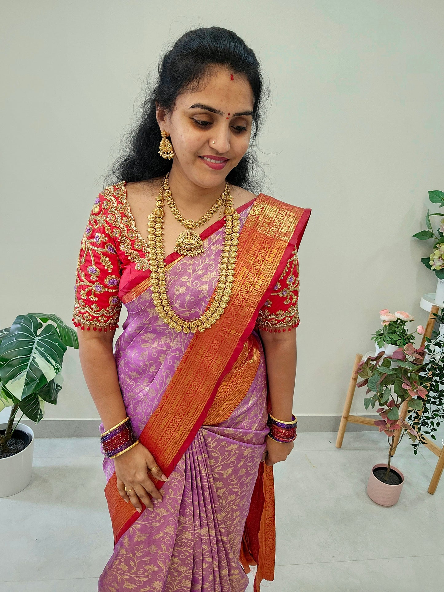 Code SLS 207 saree un stiched blouse