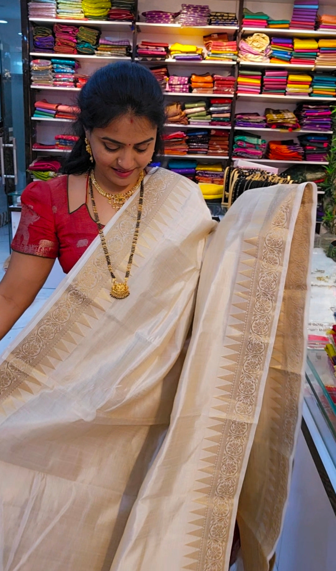 Saree un stiched blouse code SLS 537