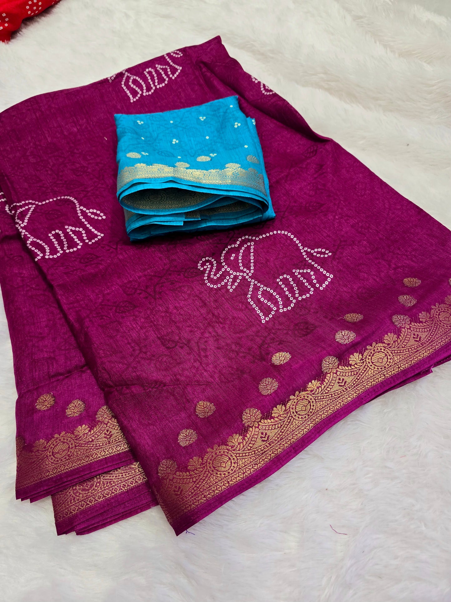 Saree un stiched blouse code SLS 398